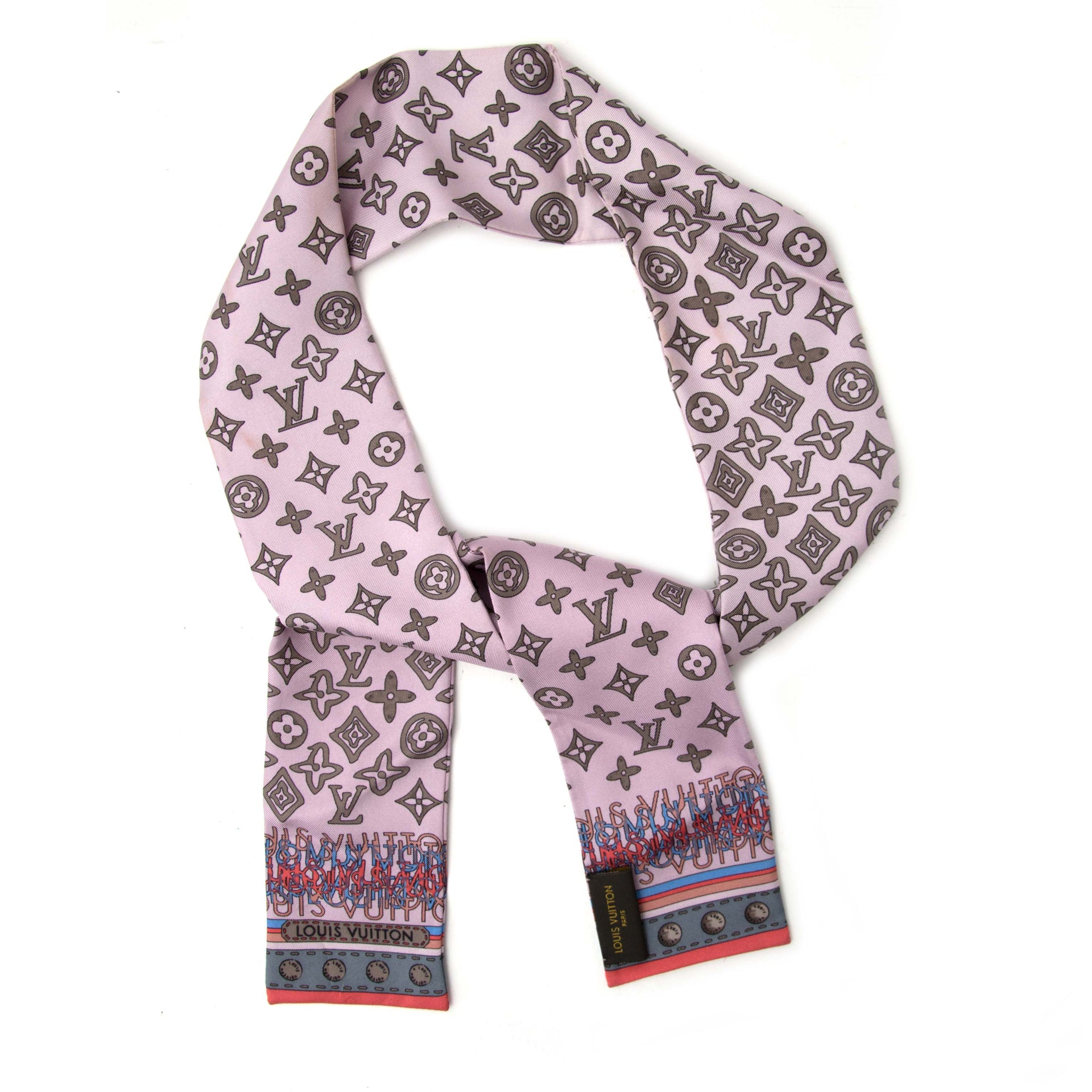 Louis Vuitton Monogram Map Rose Poudre Silk Scarf for sale online