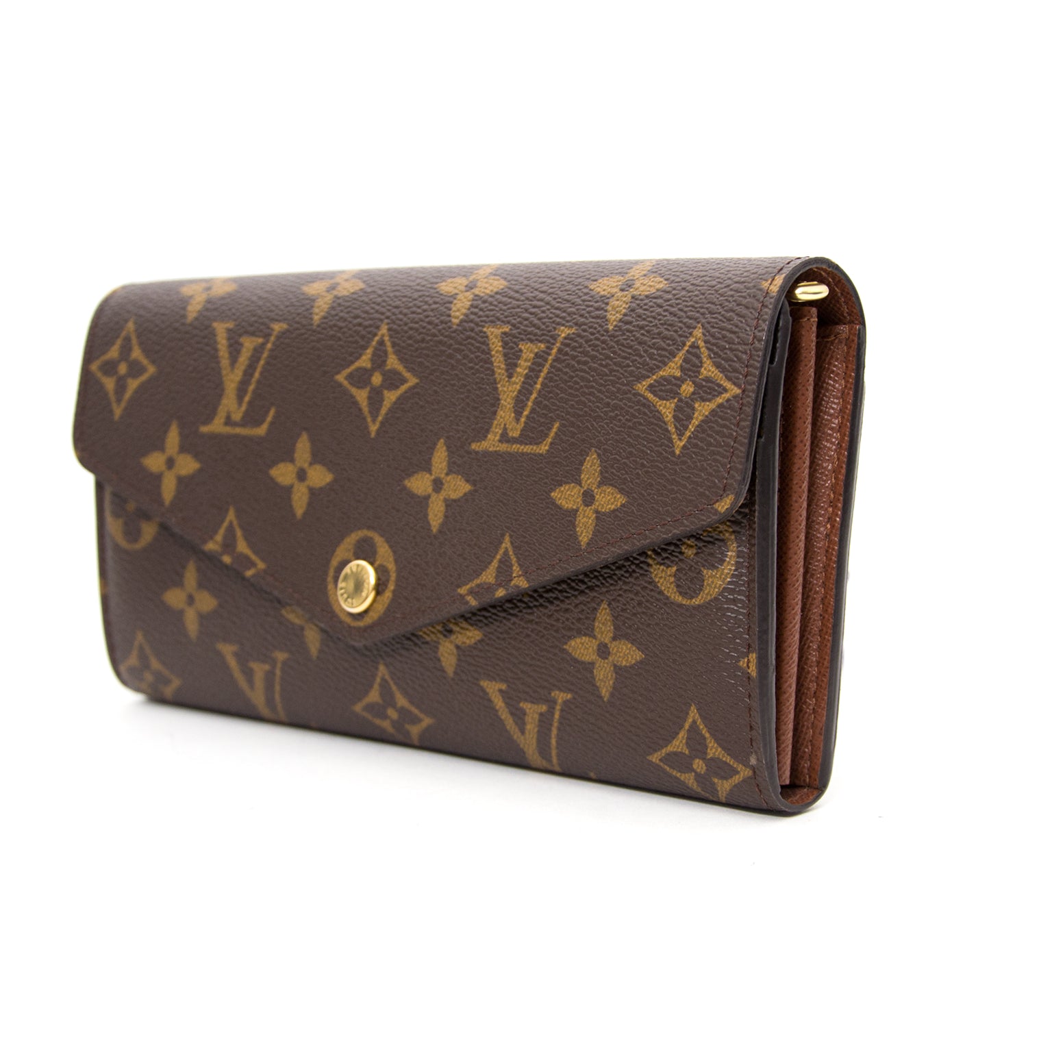 shop wordwide shipping brand new Louis Vuitton Sarah Wallet Monogram