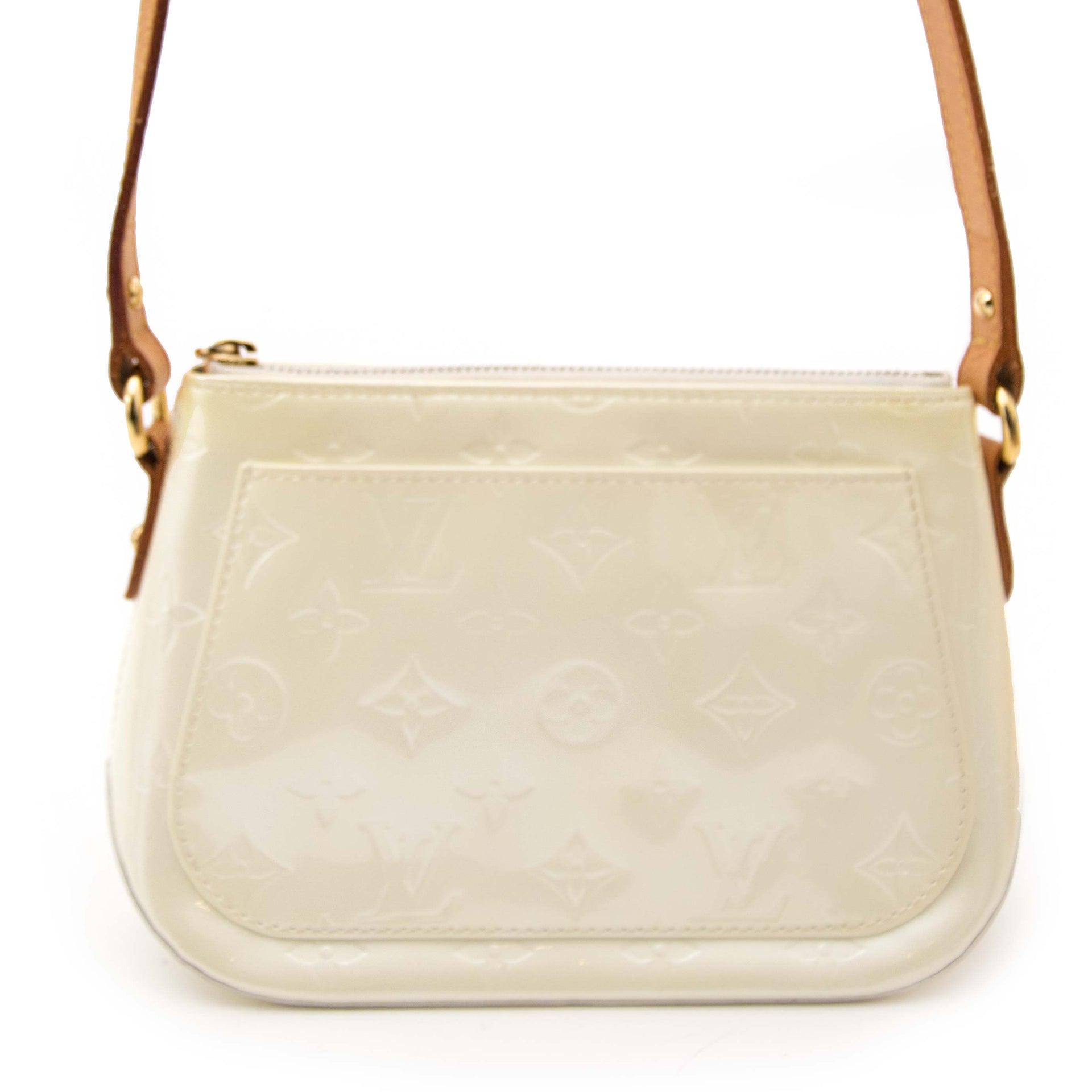 koop online jou tweedehands Louis Vuitton Perle Monogram Vernis Minna Street Crossbody Shoulder Bag
