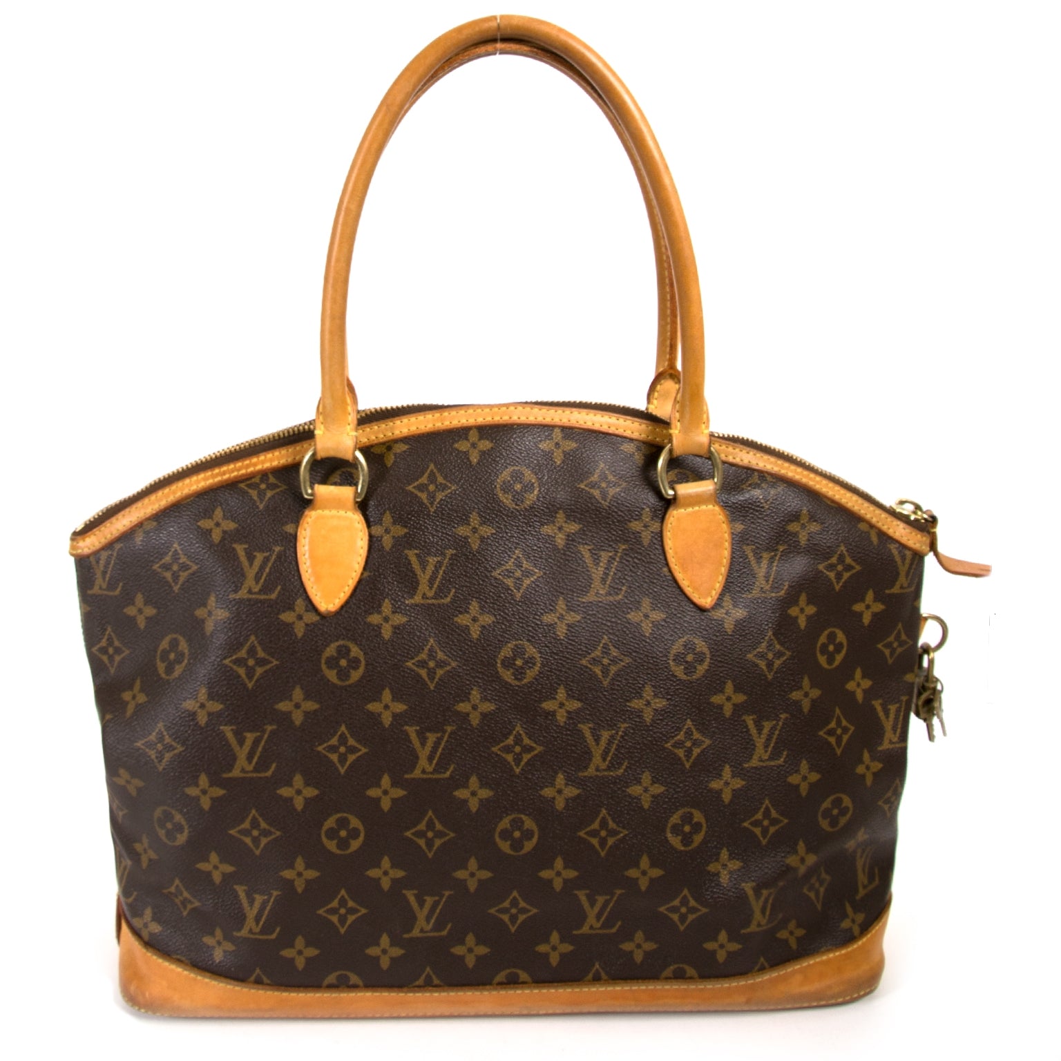 koop tweedehands authentieke Louis Vuitton Lockit Horizontal Monogram Bag bij labellov.com vintage webshop