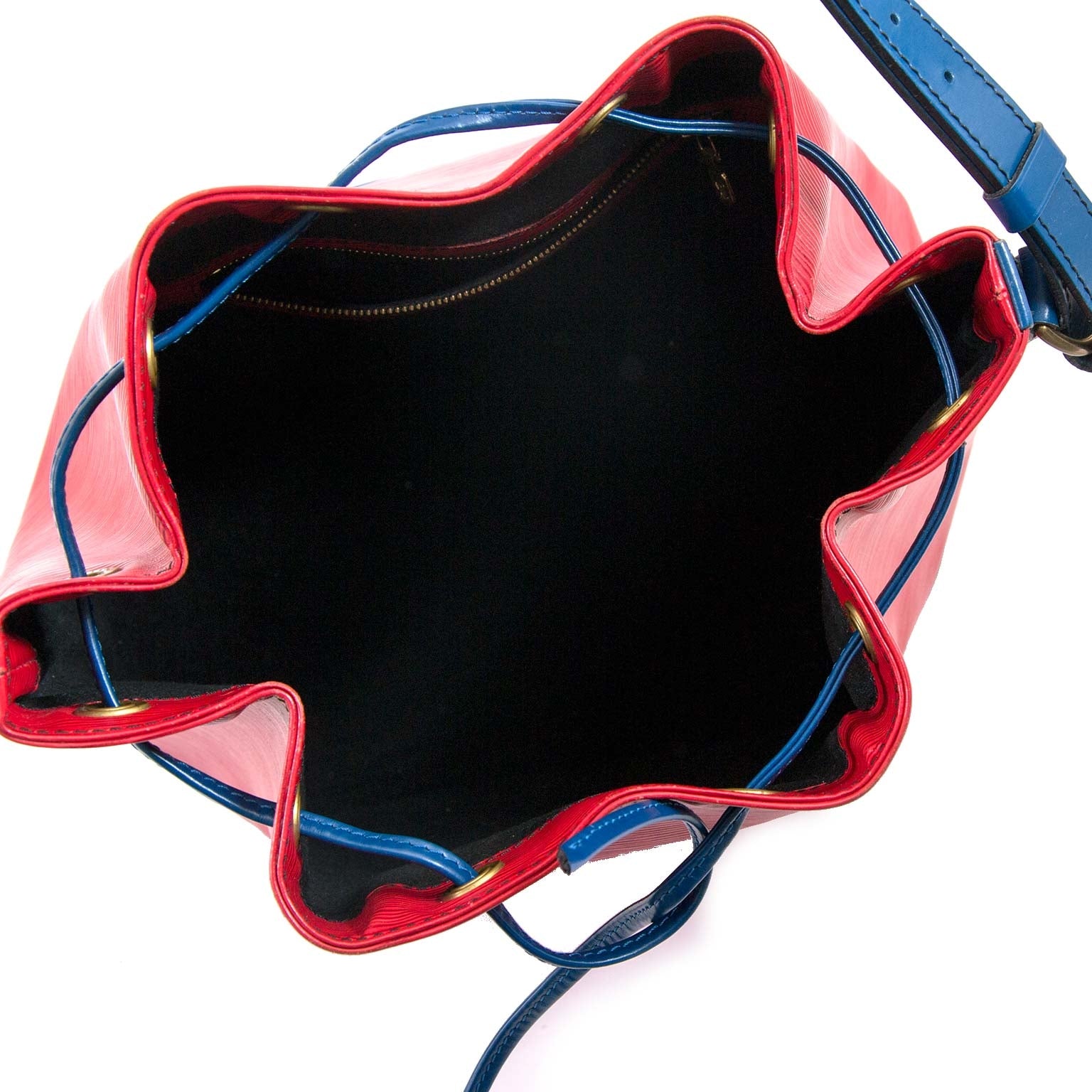 louis vuitton tricolor epi leather noé gm bag now for sale at labellov vintage fashion webshop belgium
