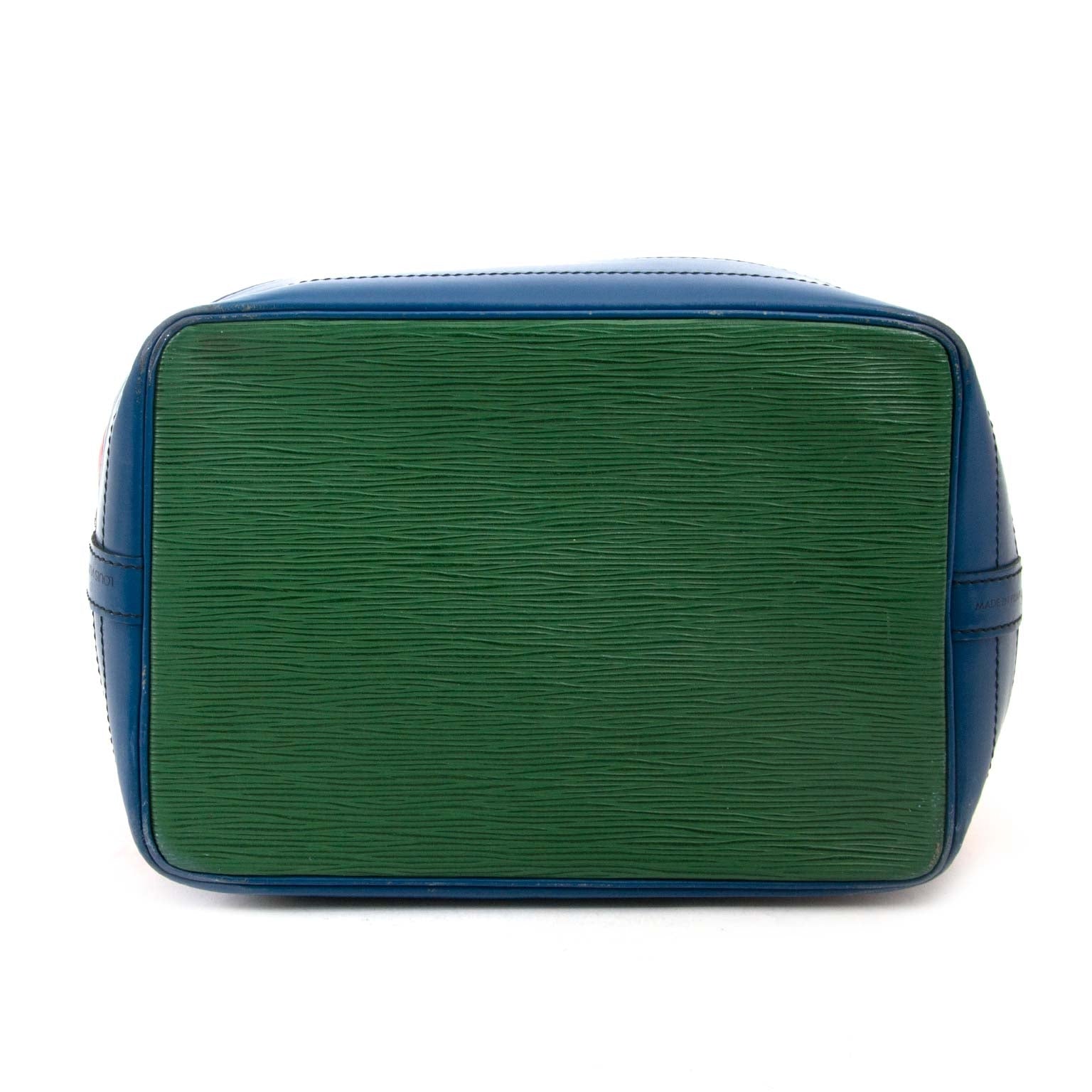 louis vuitton tricolor epi leather noé gm bag now for sale at labellov vintage fashion webshop belgium