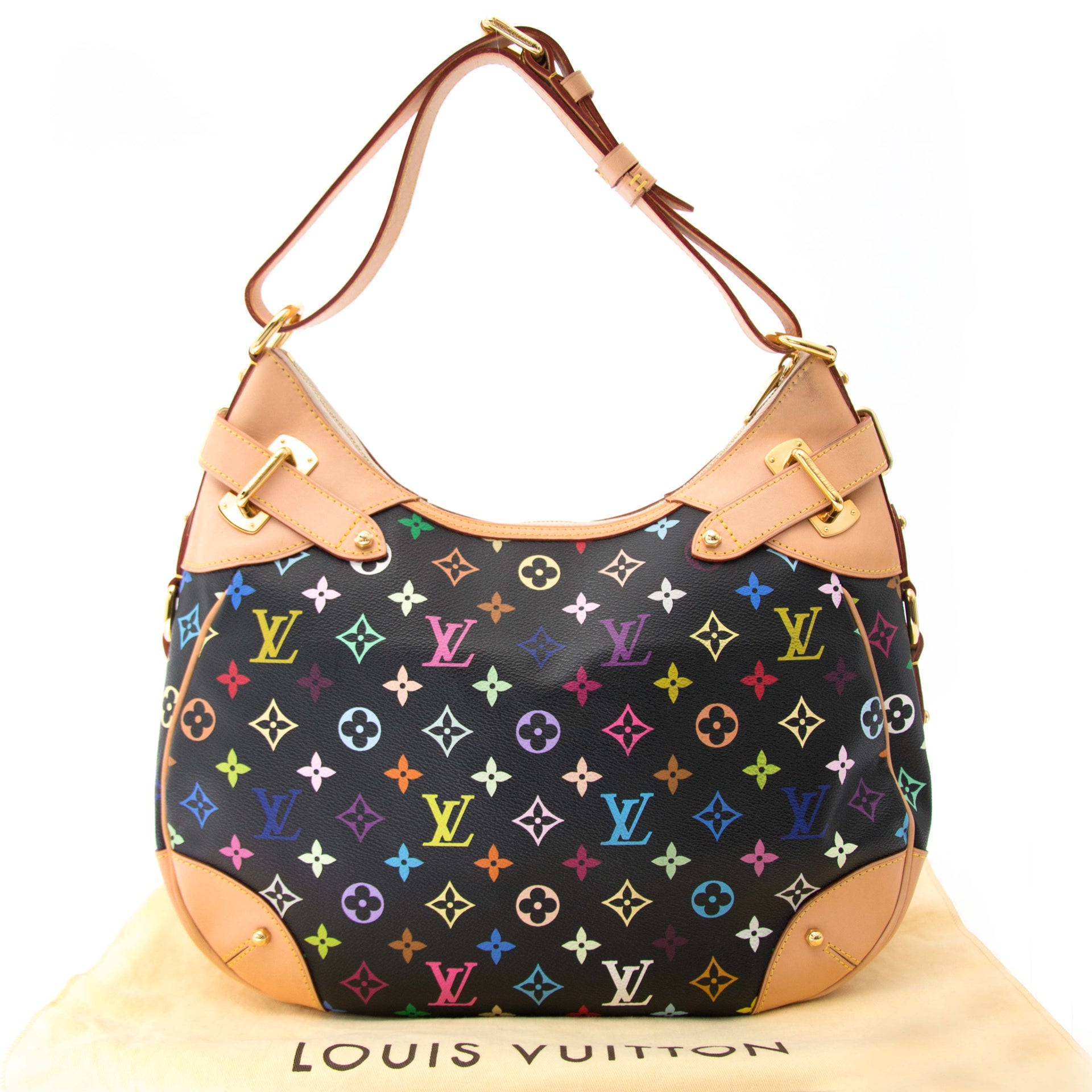 koop online jou tweedehands koop veilig online jouw tweedehands Louis Vuitton Multicolor Greta Black Shoulder Bag