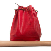 Louis Vuitton Red Epi Leather Noé now for sale at labellov vintage fashion webshop belgium