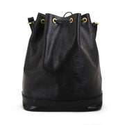 louis vuitton black epi leather noe bag now for sale at labellov vintage fashion webshop belgium