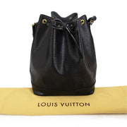 louis vuitton black epi leather noe bag now for sale at labellov vintage fashion webshop belgium