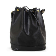 louis vuitton black epi leather noe bag now for sale at labellov vintage fashion webshop belgium