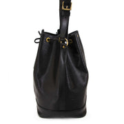 louis vuitton black epi leather noe bag now for sale at labellov vintage fashion webshop belgium