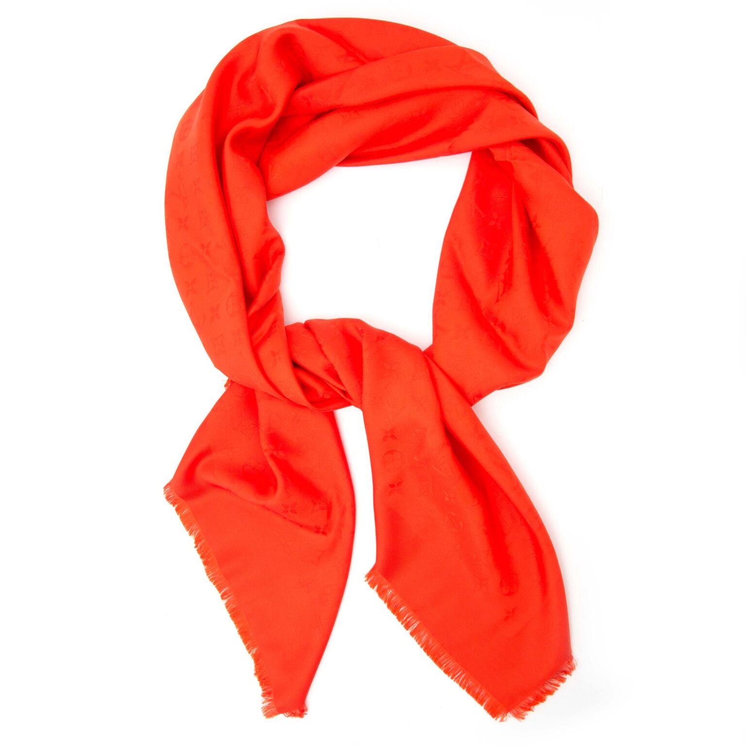 Orient oranje sjaal met monogram van Louis Vuitton