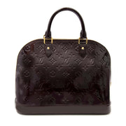 Acheter secur en ligne le sac Louis Vuitton Alma PM Cuir Monogram Vernis Amarante pour le meilleur prix