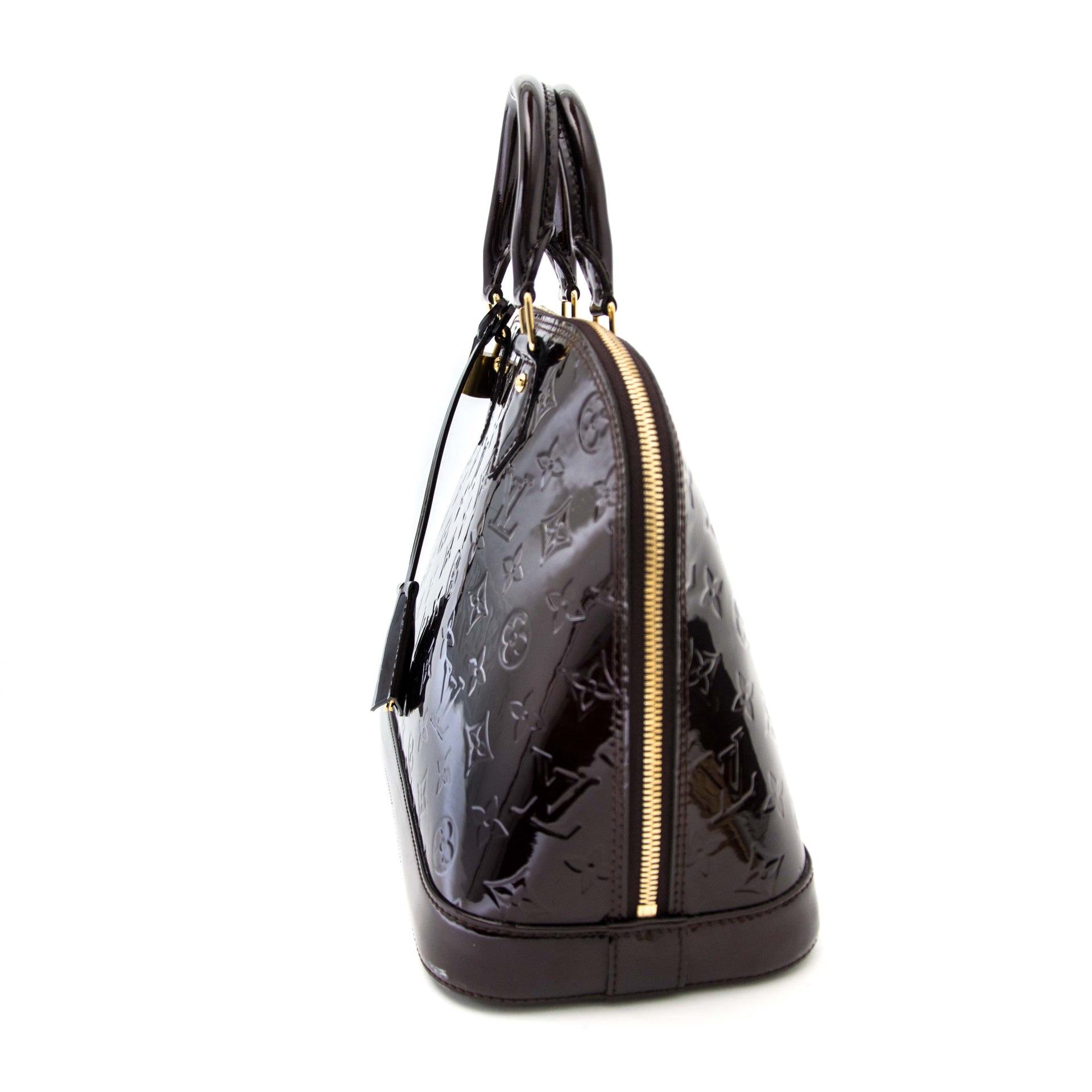 Louis Vuitton Alma PM Cuir Monogram Vernis Amarante kopen