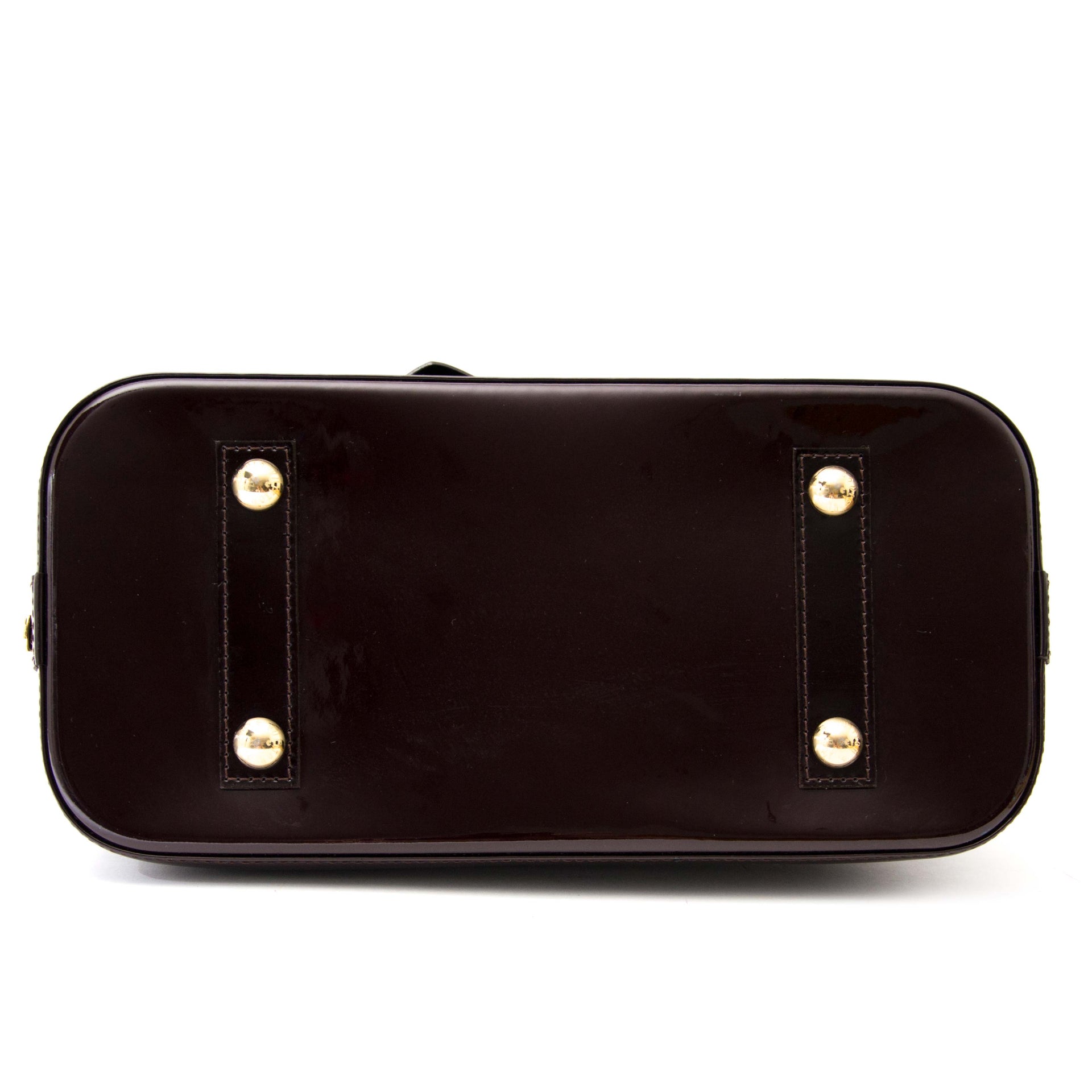 Louis Vuitton Alma PM Cuir Monogram Vernis Amarante kopen bij Labellov in Antwerpen