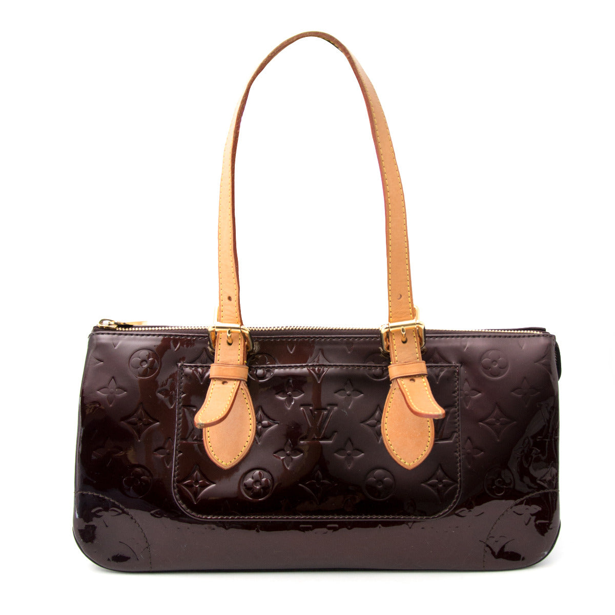 Sac porté épaule Louis Vuitton Rosewood Ave Amarante Monogram Vernis