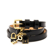 shop safe online your secondhnd Louis Vuitton Black Patent Charm Belt