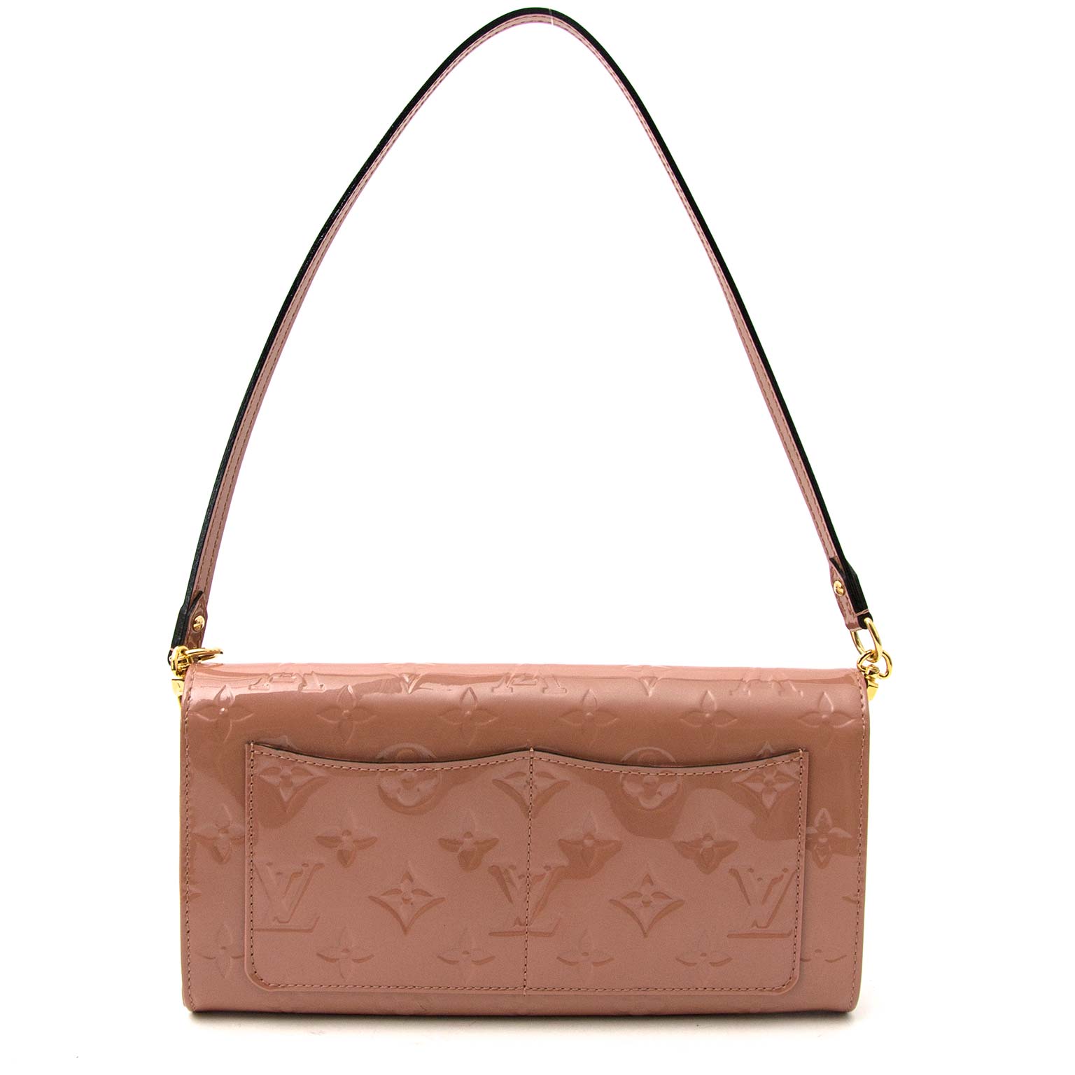 Buy Louis Vuitton Rose Velours Monogram Vernis Rossmore Shoulder Bag