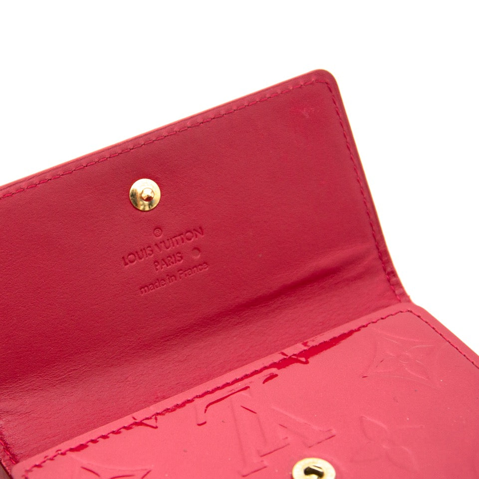 koop veilig online aan de beste prijs Louis Vuitton Red Vernis Elise Wallet webshop labellov.com