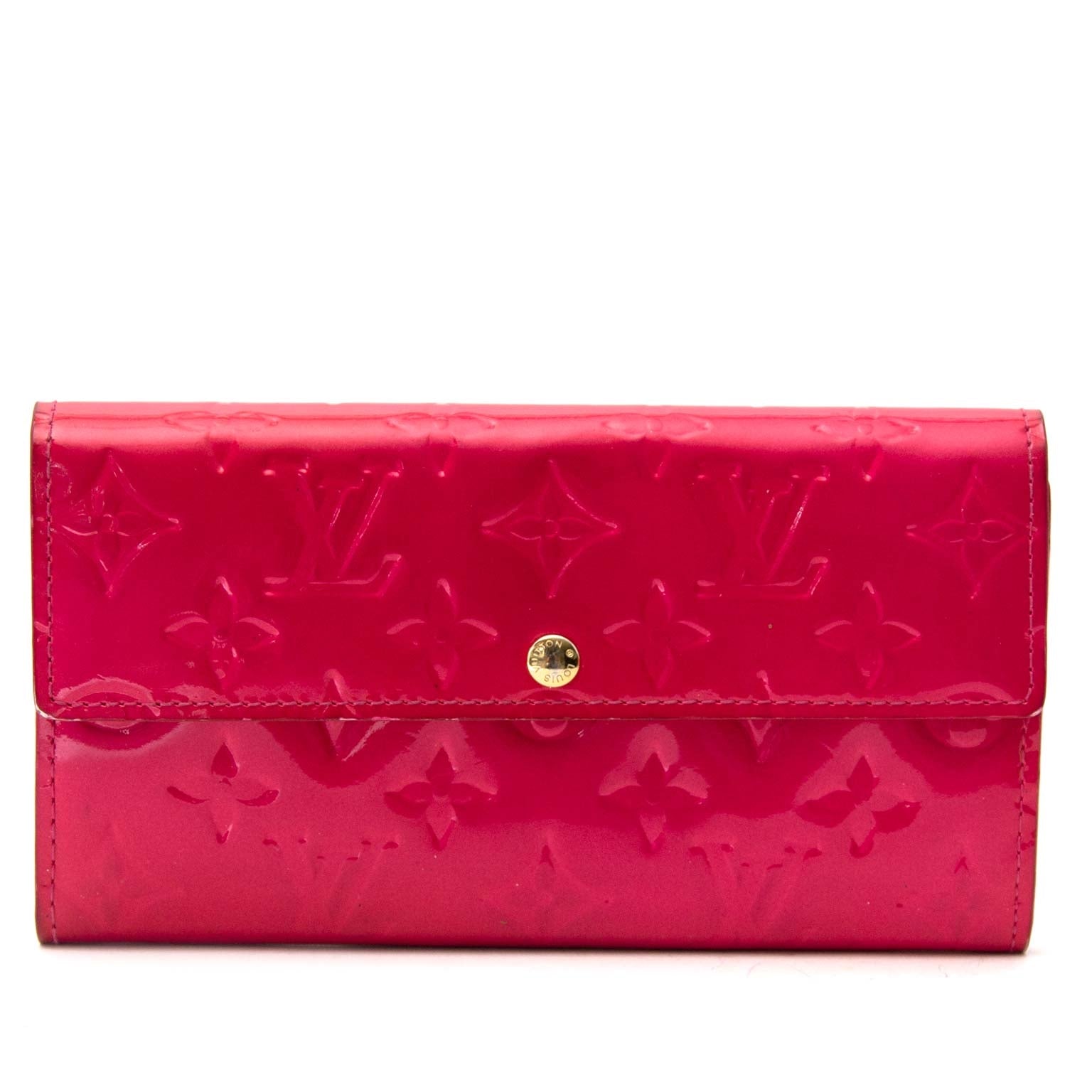 Buy your authentic Louis Vuitton Monogram Vernis Sarah Wallet