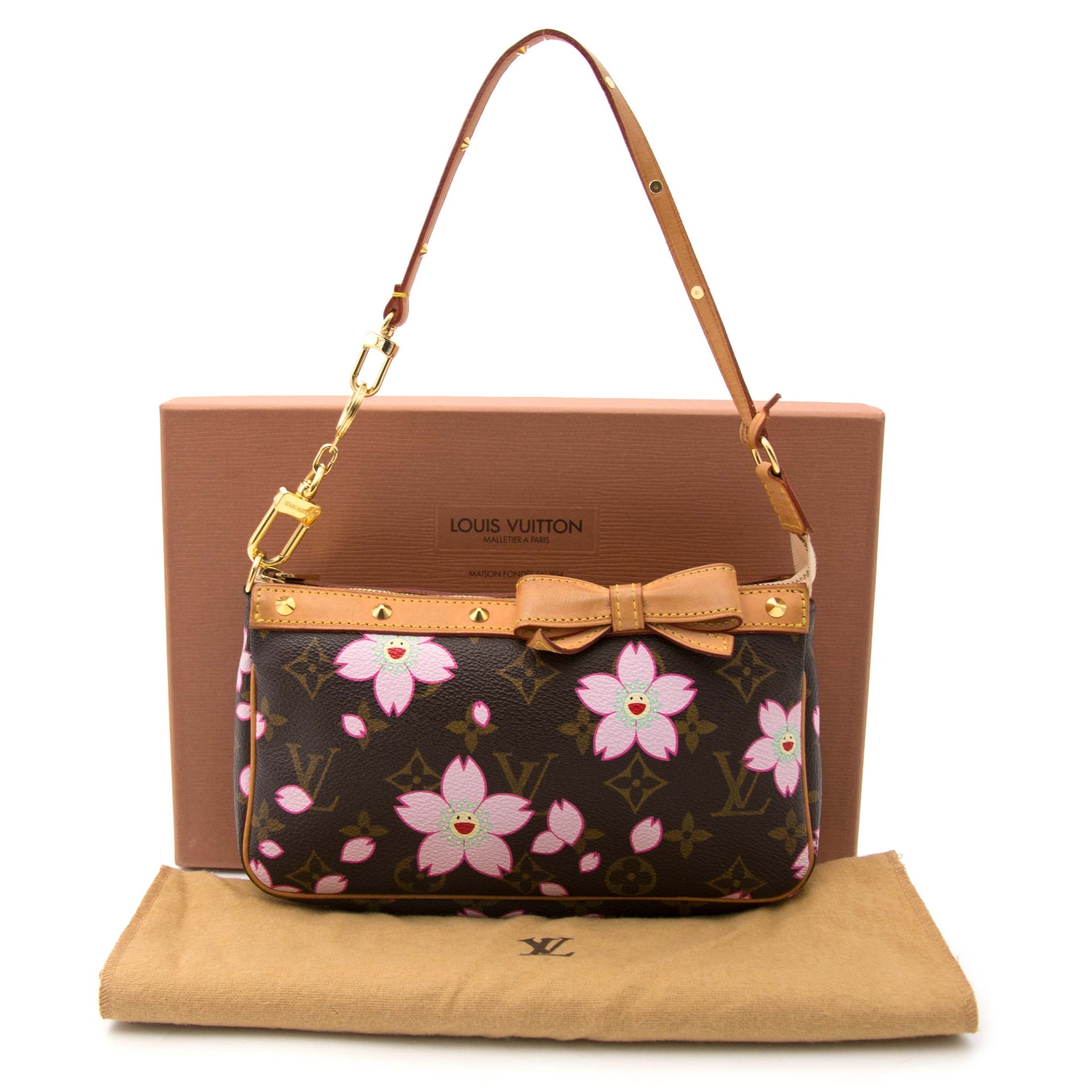 skip the waitinglist shop your Louis Vuitton Cherry Blossom Monogram Mini Pochette *LIMITED EDITION*