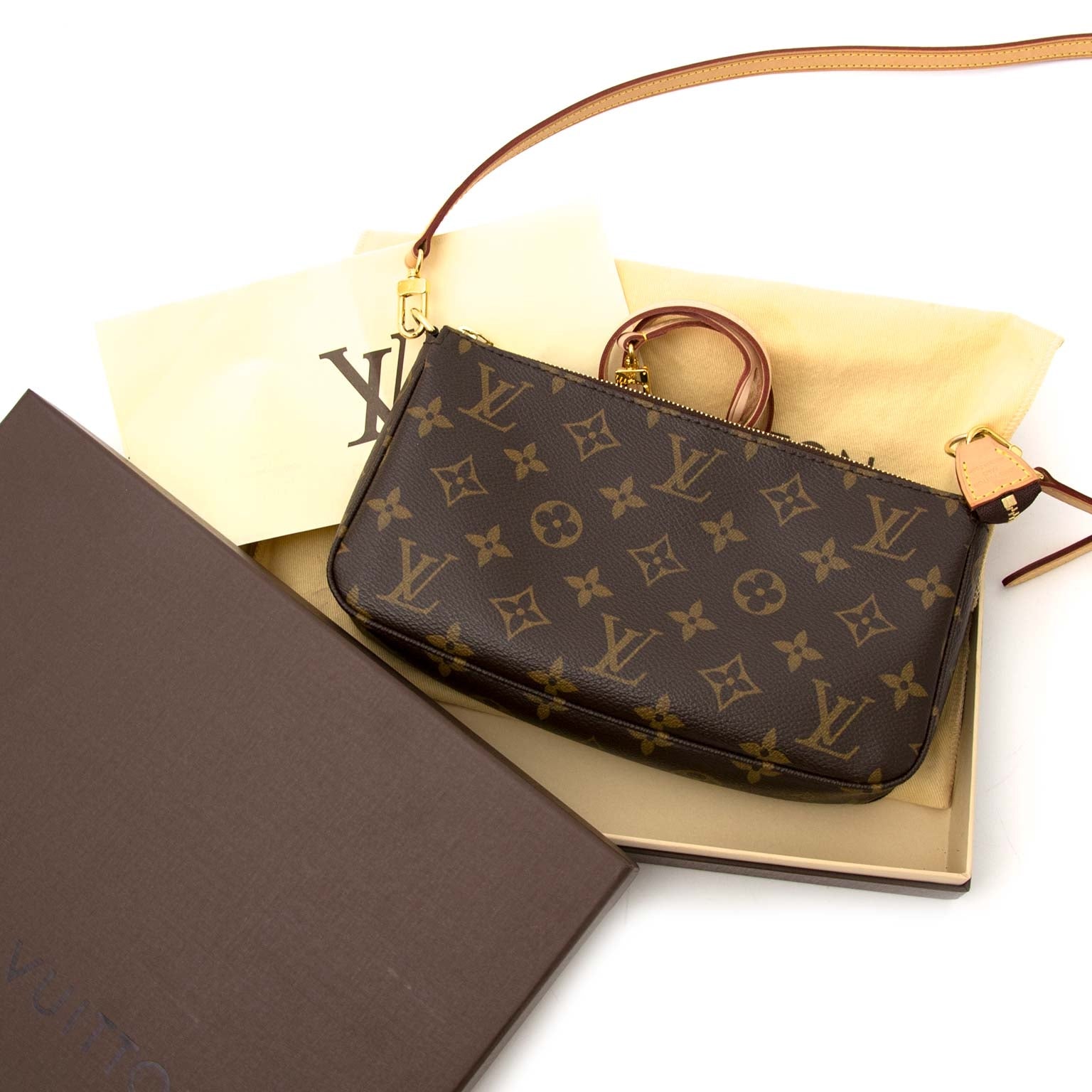 Louis Vuitton Monogram Pochette Accessoire + Strap