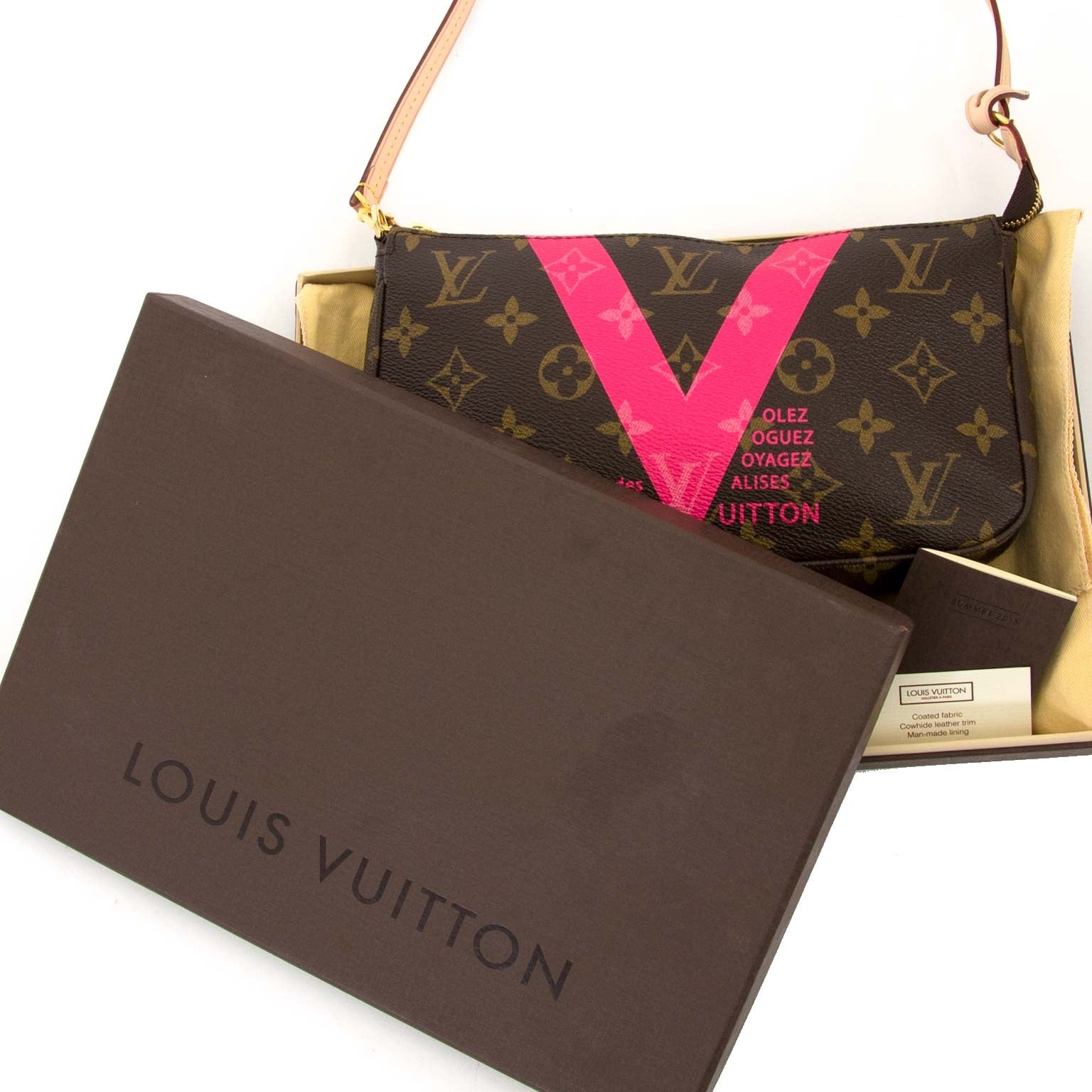 Louis Vuitton Limited Edition Monogram Pink Cities V Pochette