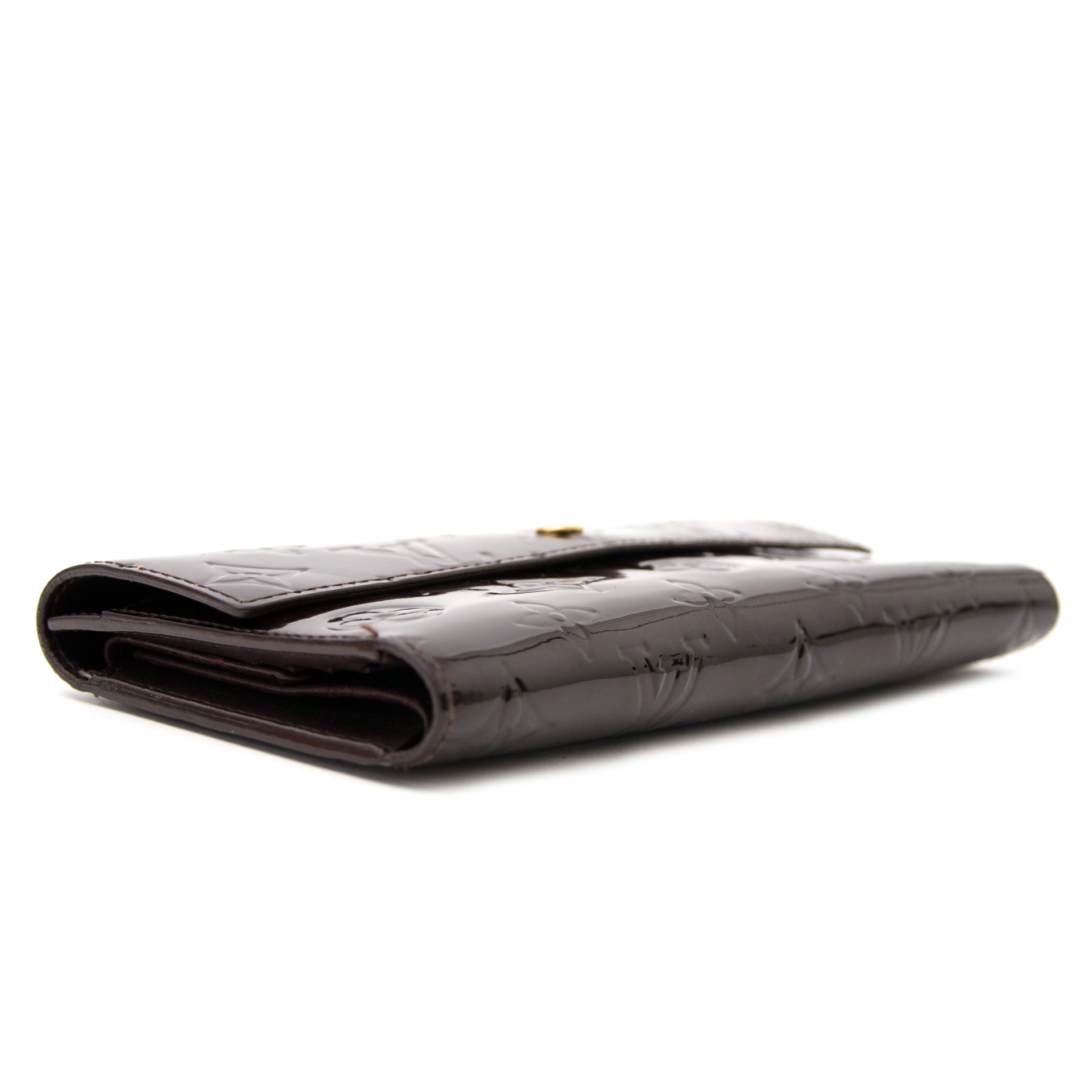 Looking for a Louis Vuitton Amarante Patent Sarah Wallet?
