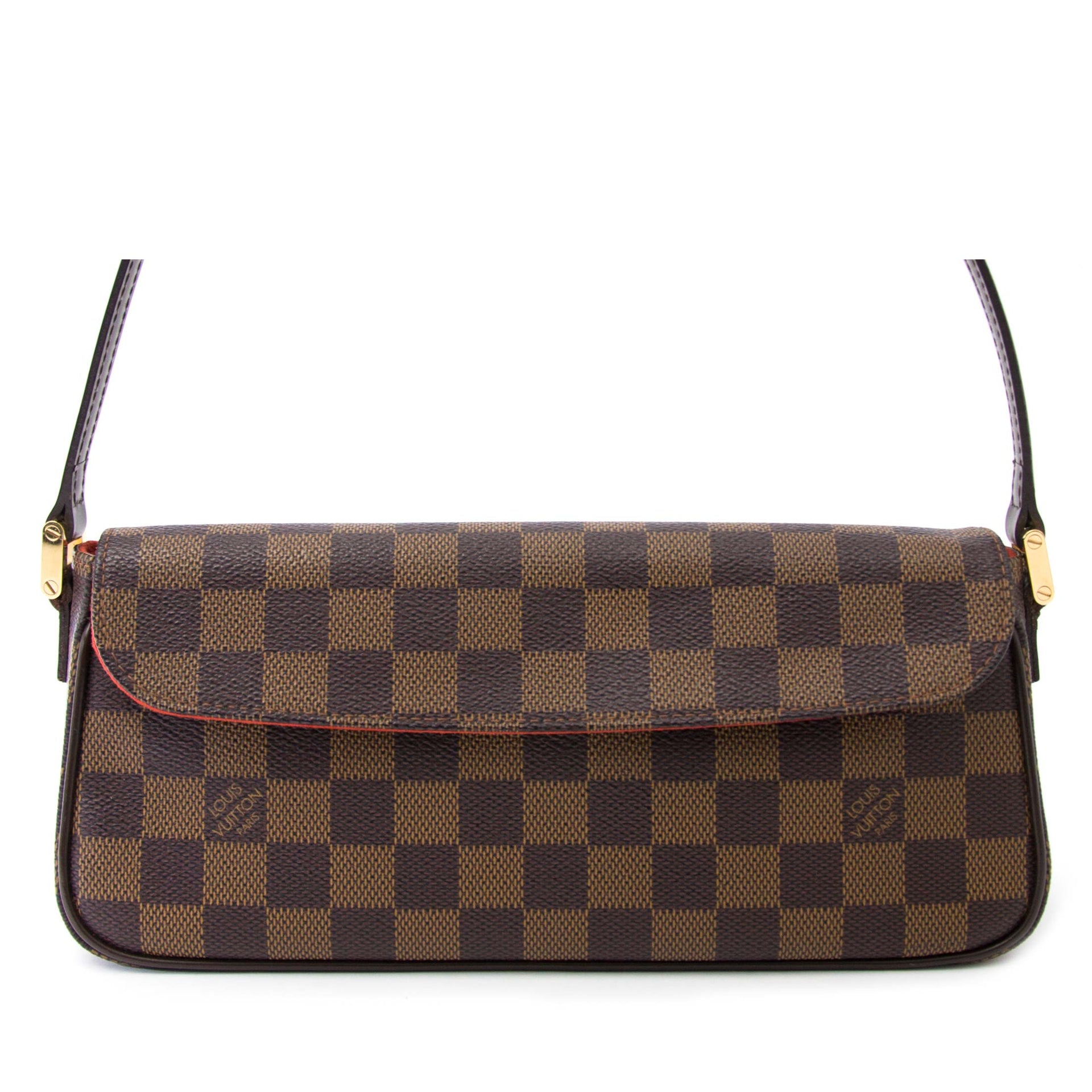 Louis Vuitton Recoleta Ebene Damier Canvas Hand Bag