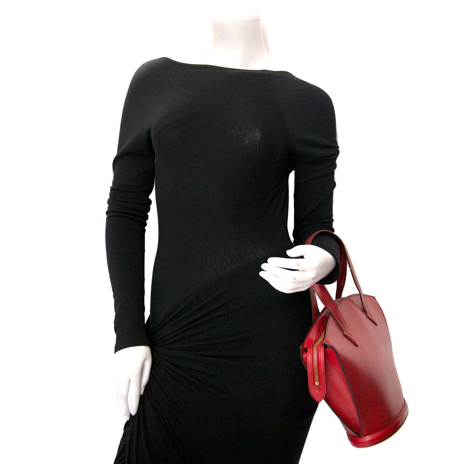 acheter en ligne seconde main Louis Vuitton Saint Jacques Red Epi Bag