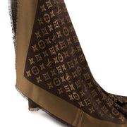 acheter en ligne pour le meilleur prix Louis Vuitton Brown and Gold Monogram Shine Shawl
