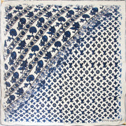 Louis Vuitton Blue & White Silk Monogram Floral Carré Scarf Buy authentic designer LV secondhand scarves at Labellov at the best price. Safe and secure shopping. Koop tweedehands authentieke Louis Vuitton sjaals bij designer webwinkel labellov