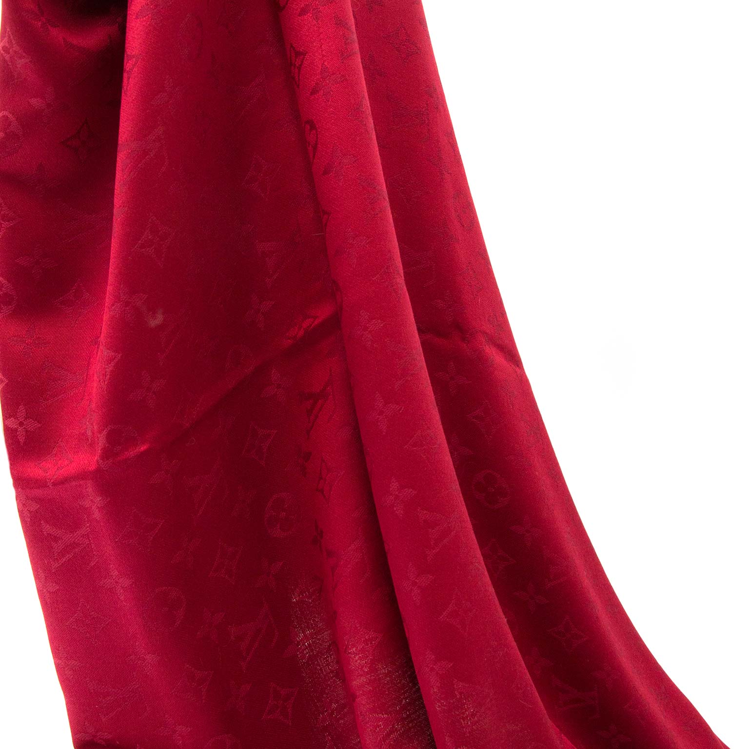acheter en ligne pour le meilleur prix Louis Vuitton Monogram Shawl Pomme D 'Amour Wool Silk