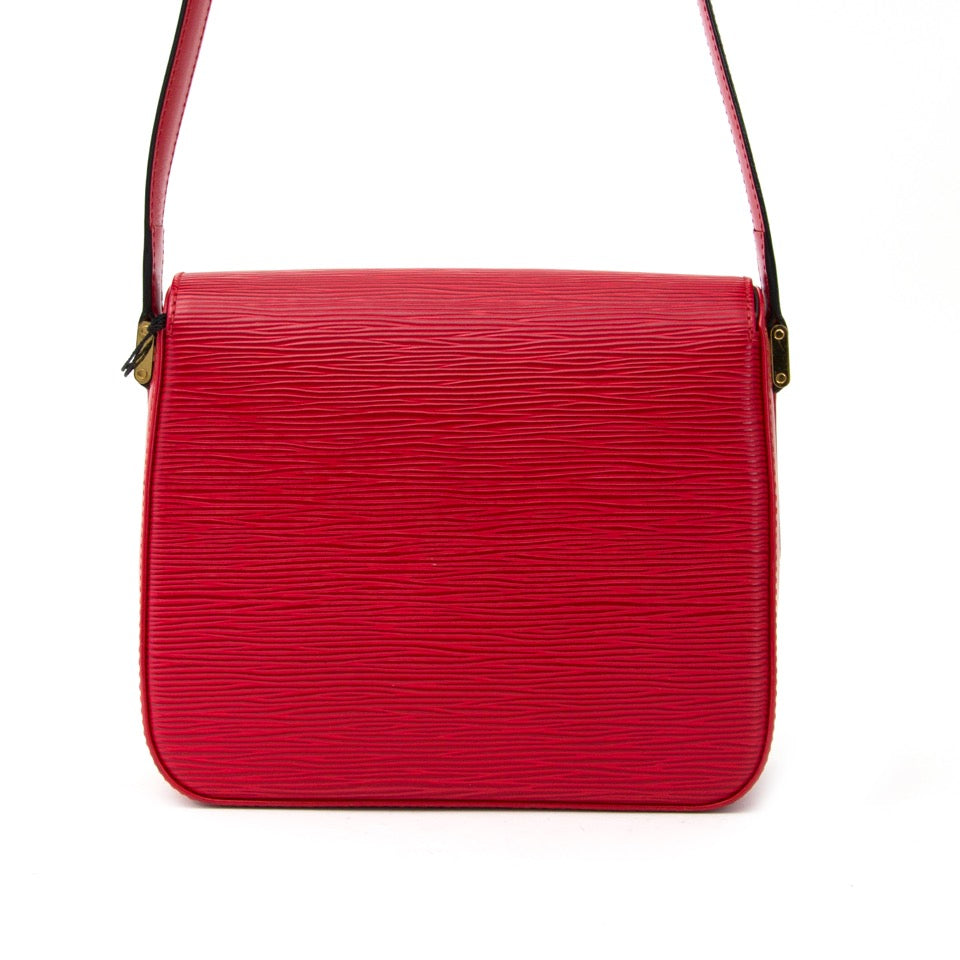 Authentic secondhand Louis Vuitton Epi Buci Bag good price safe online shopping Labellov webshop luxury brands shopping Antwerp Belgium fashion