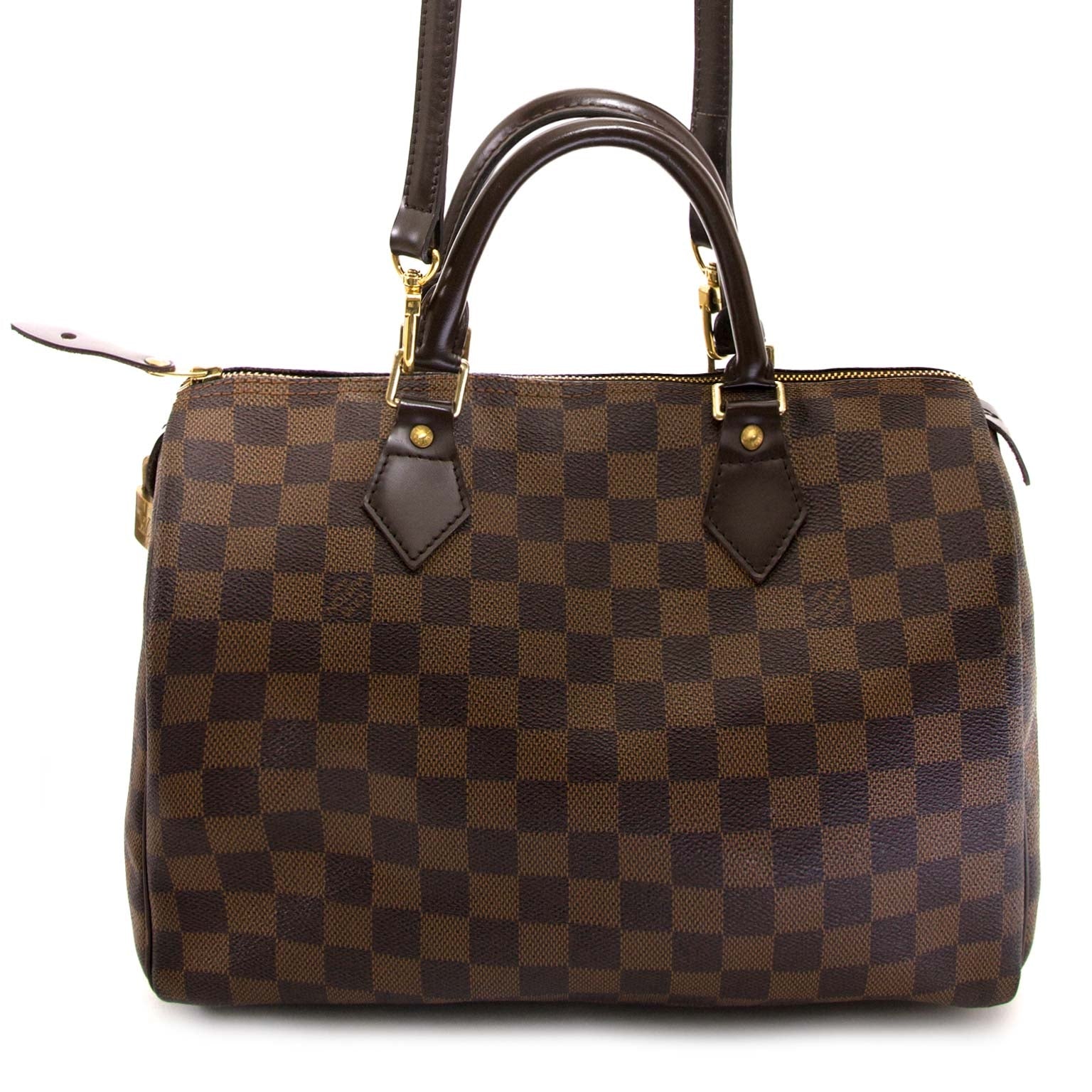 louis vuitton damier speedy 30 + strap now for sale at labellov vintage fashion webshop belgium