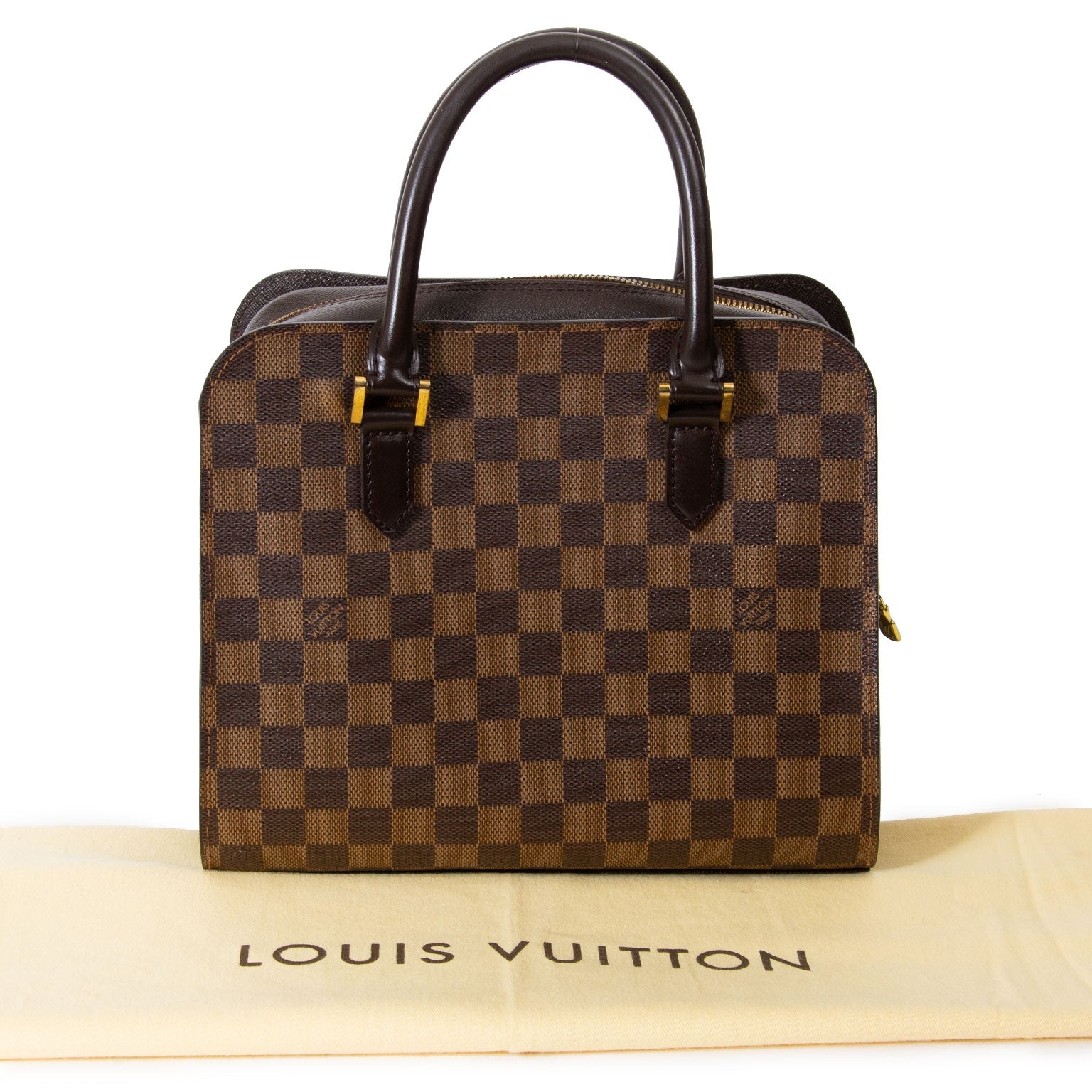 louis vuitton damier ebene triana handbag now for sale at labellov vintage fashion webshop belgium
