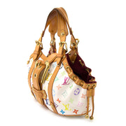 koop veilig online tweedehands Louis Vuitton White Monogram Multicolor Theda handbag