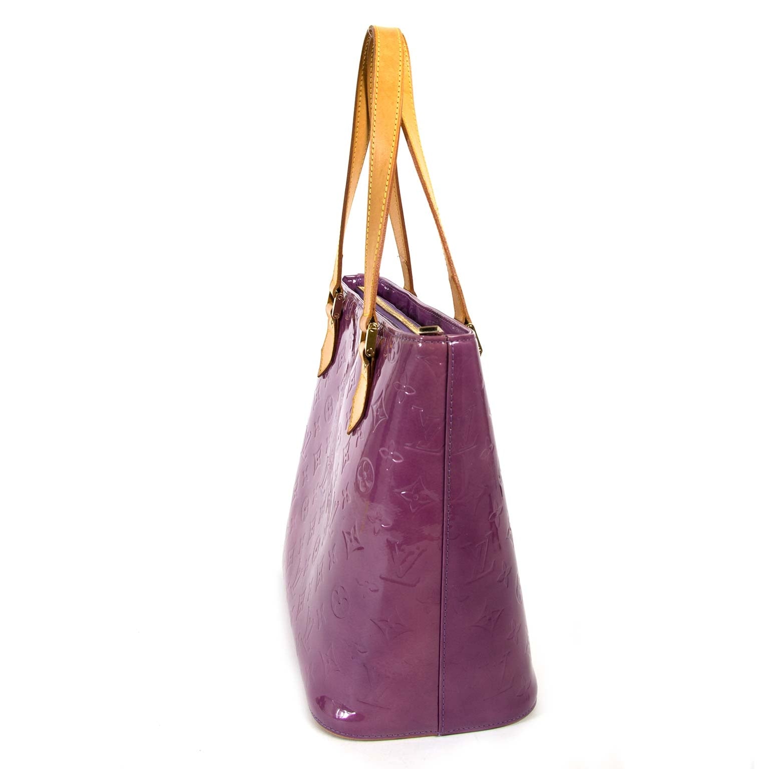 seconde main Louis Vuitton Vernis Houston Violette Monogram Bag en vendre chez labellov anvers au meilleur prix