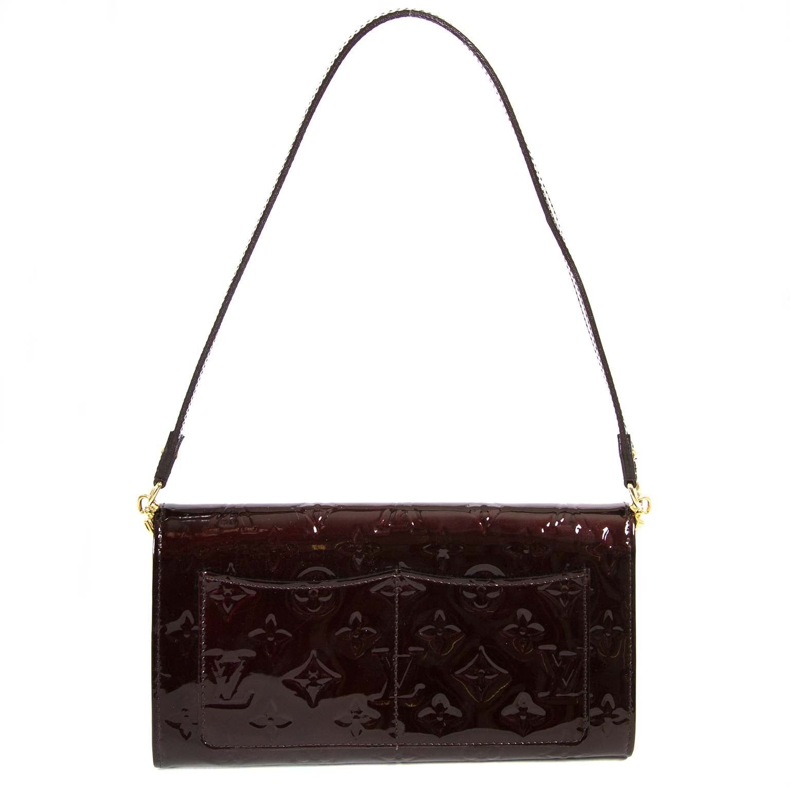 koop en verkoop tweedehands authentieke Louis Vuitton Rossmore Amarante Monogram Vernis bij labellov.com aan de beste prijs