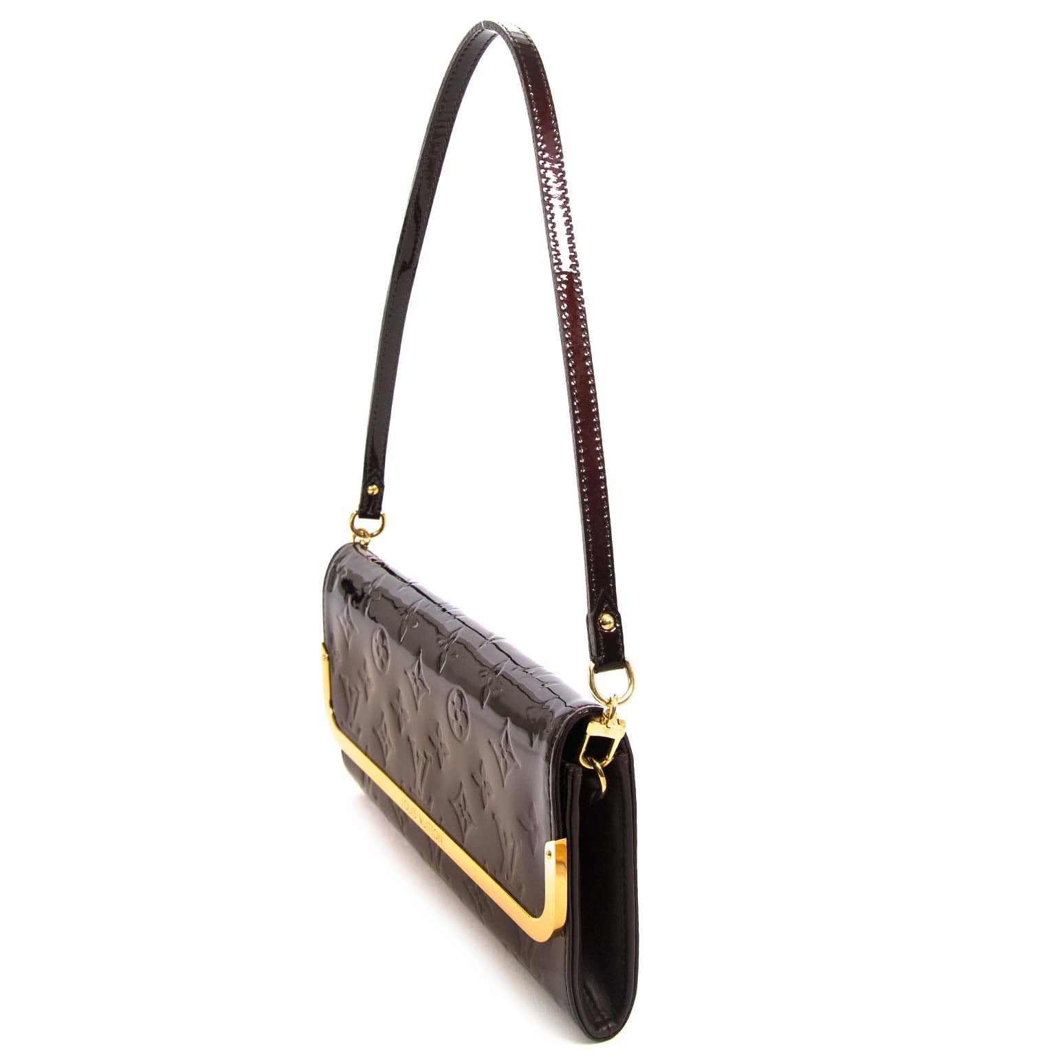 achetez seconde main Louis Vuitton Rossmore Amarante Monogram Vernis chez labellov vintage boutique en ligne