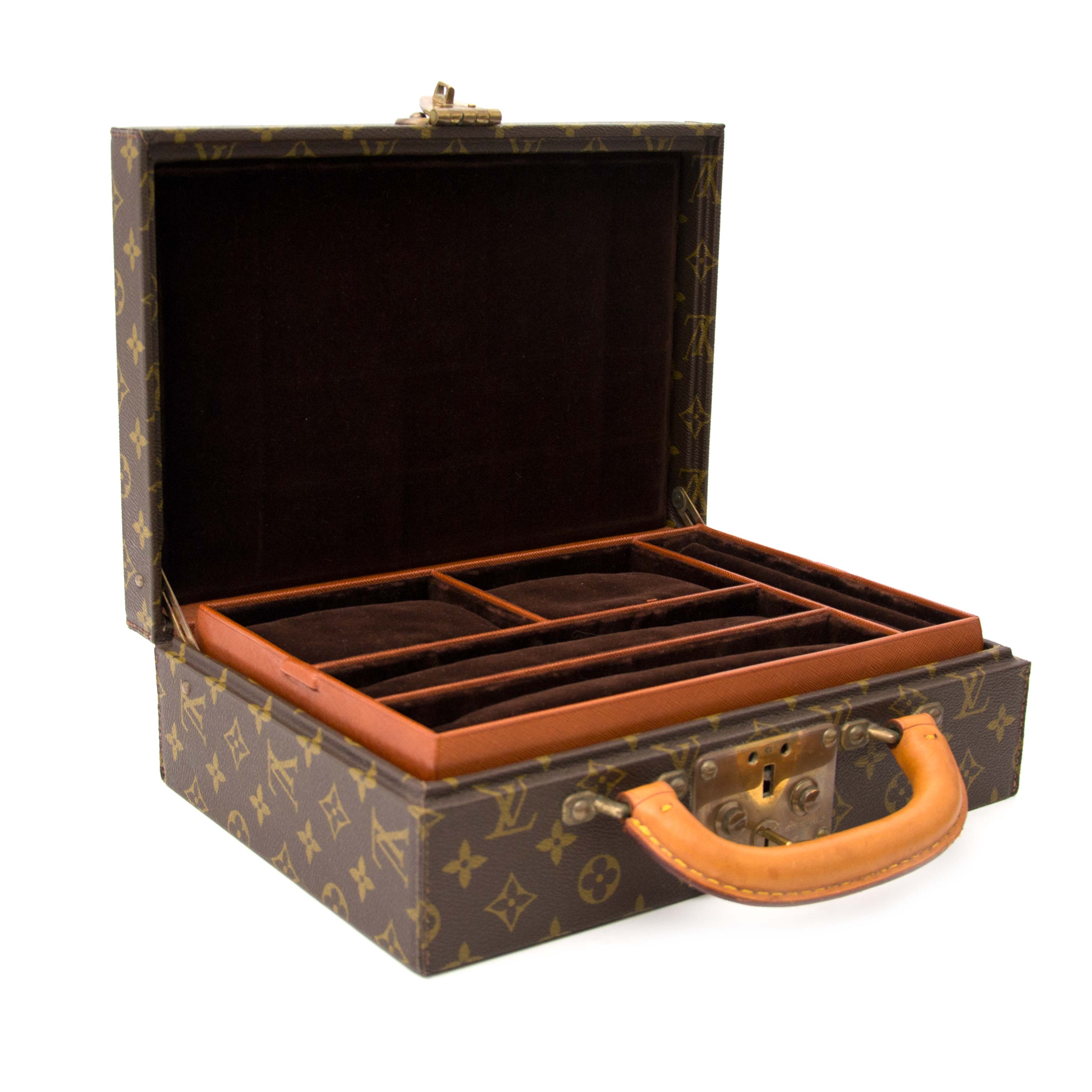 LOUIS VUITTONケース Vintage Louis Vuitton Monogram Jewellery Case Trunk M47140 – Labellov