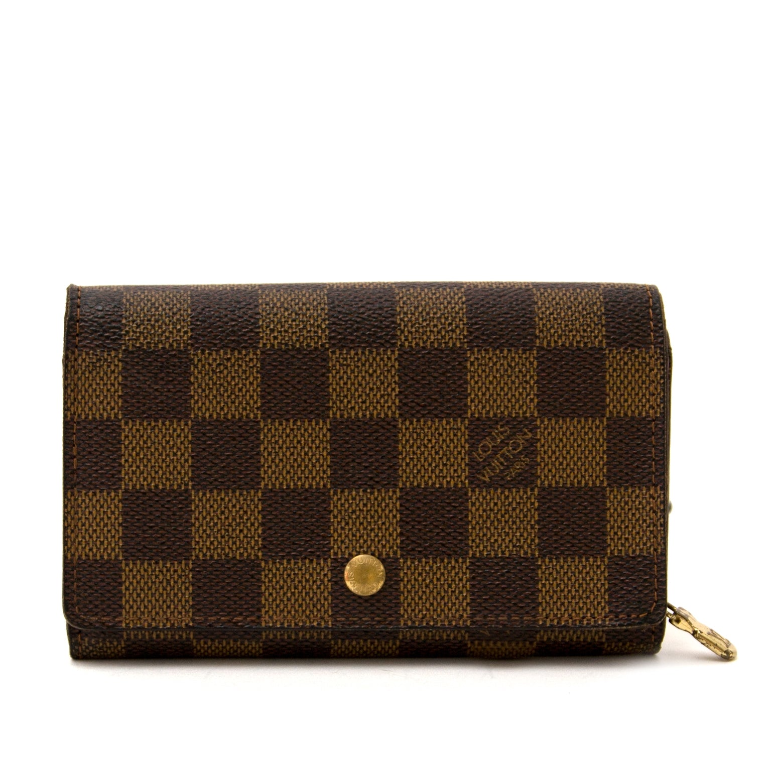 Portefeuille Louis Vuitton à rabat Damier Ébène