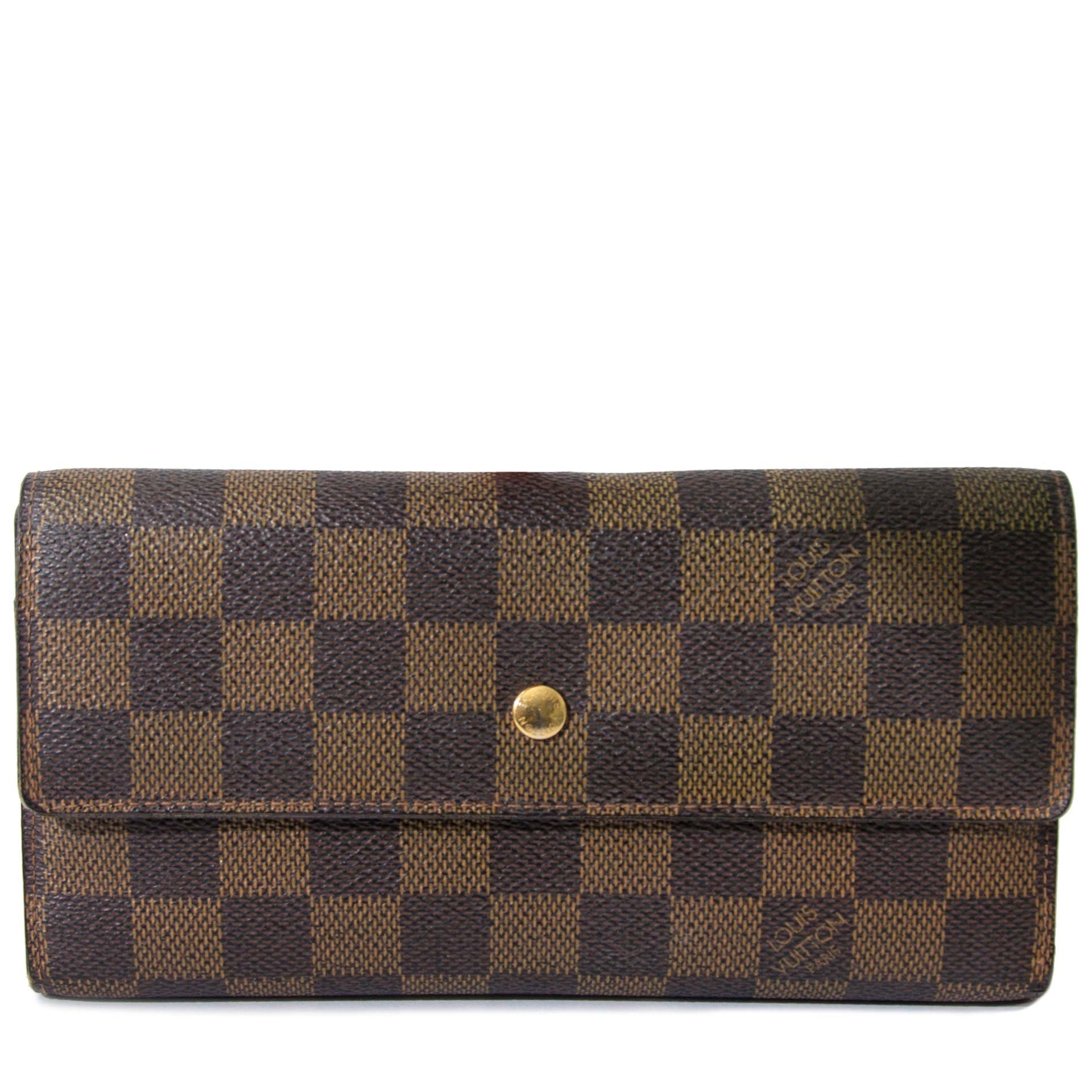 Louis Vuitton Damier Ebene Flap Wallet shop safe online your seocndhand luxury