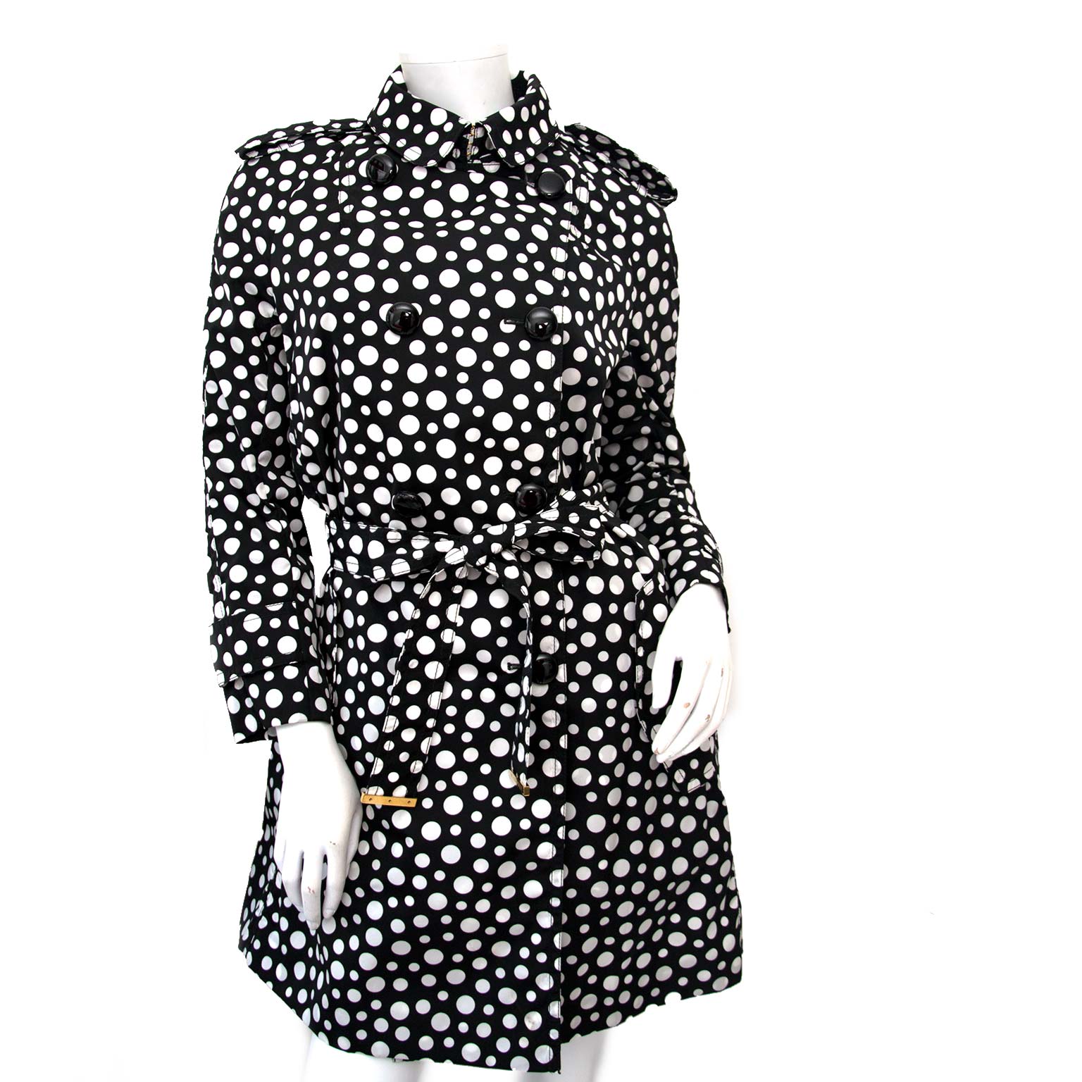 shop safe online secondhand Louis Vuitton x Yayoi Kusama White Polkadots Trenchcoat for the best price