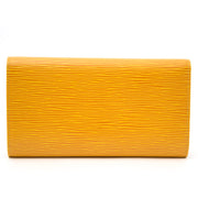 shop safe online at the best price Louis Vuitton Yellow Epi Leather Porte Tresor International Wallet