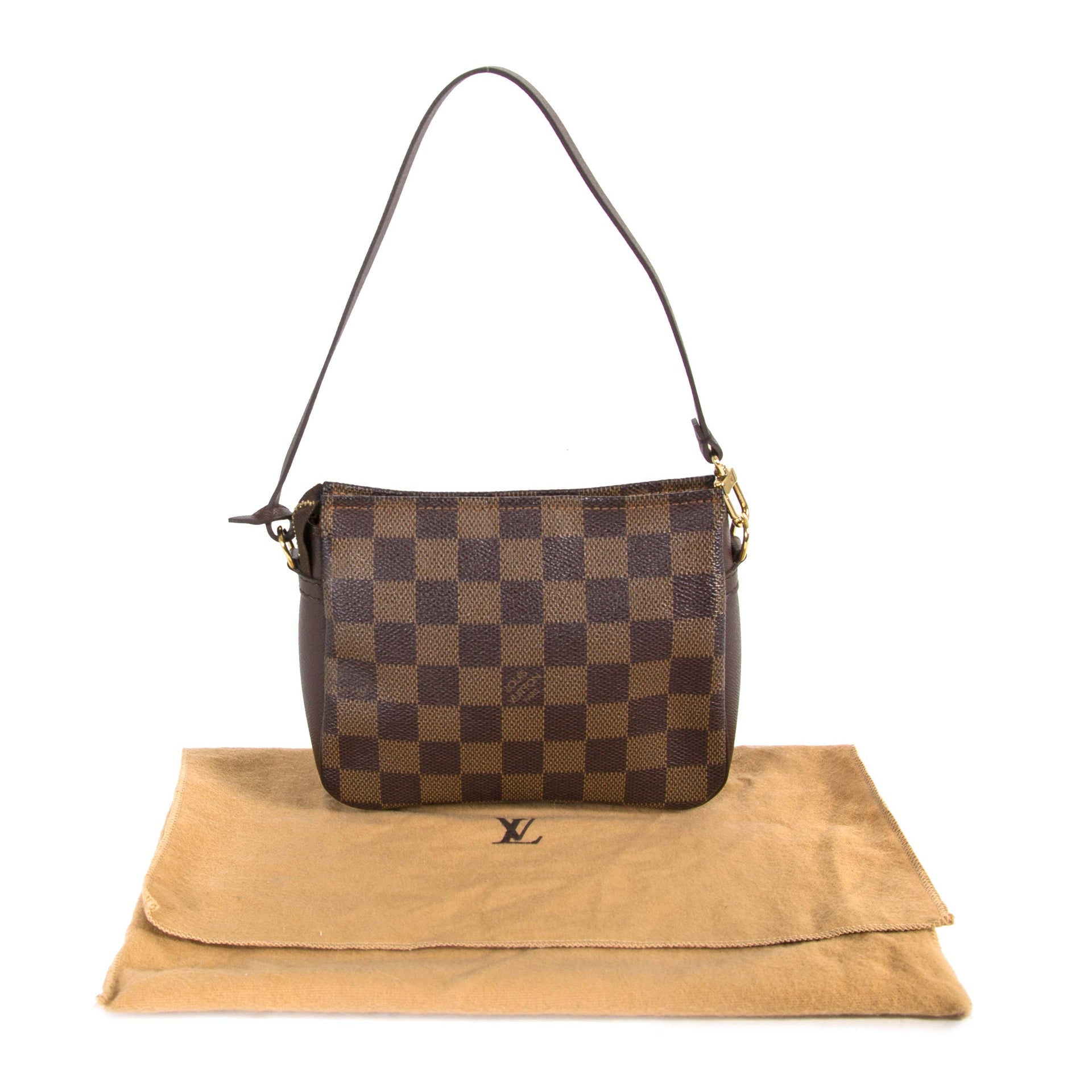 Louis Vuitton Damier Square Trousse Pochette Shoulder Bag now for sale at labellov vintage fashion webshop belgium