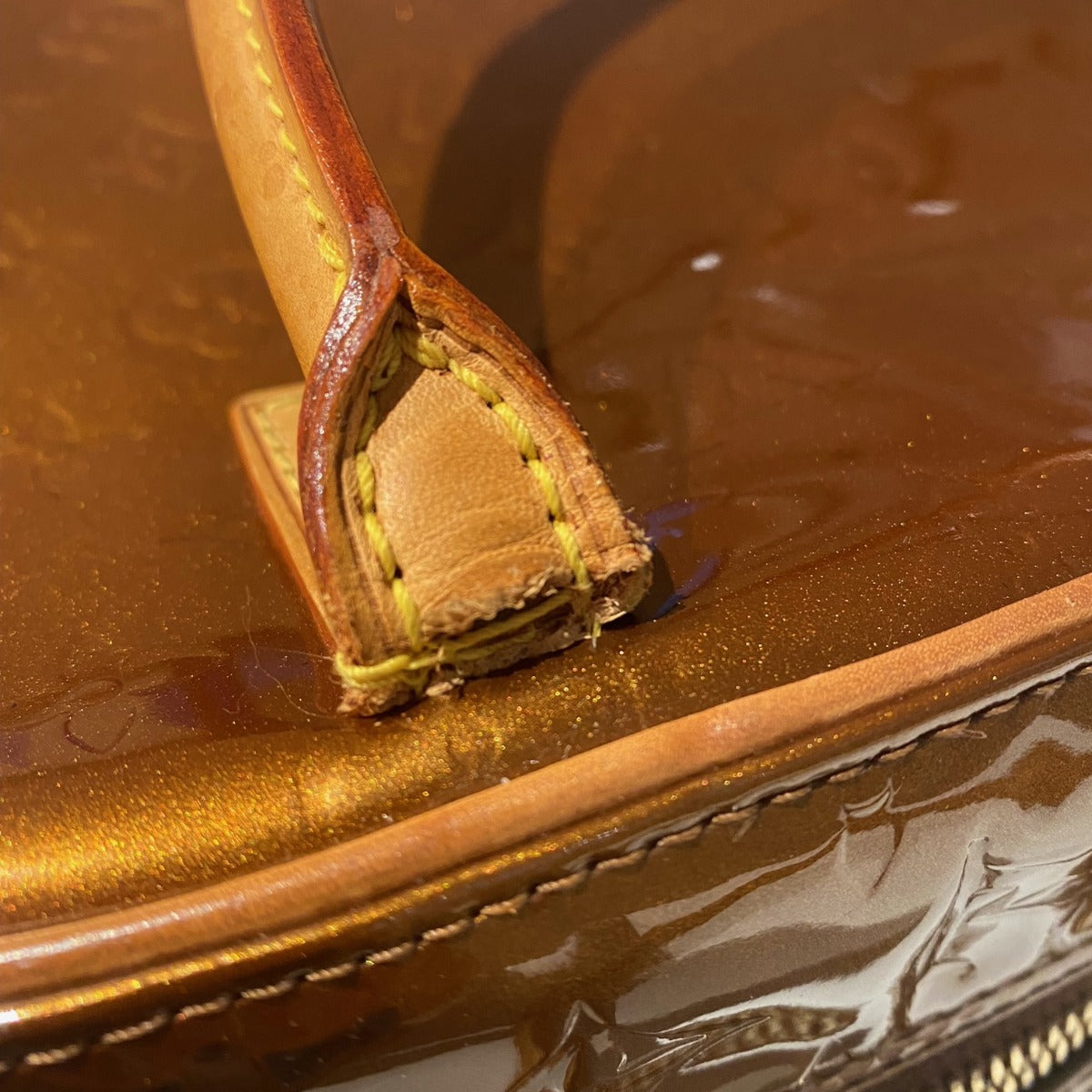 Louis Vuitton Bronze Monogram Vernis Tompkins Square Bag