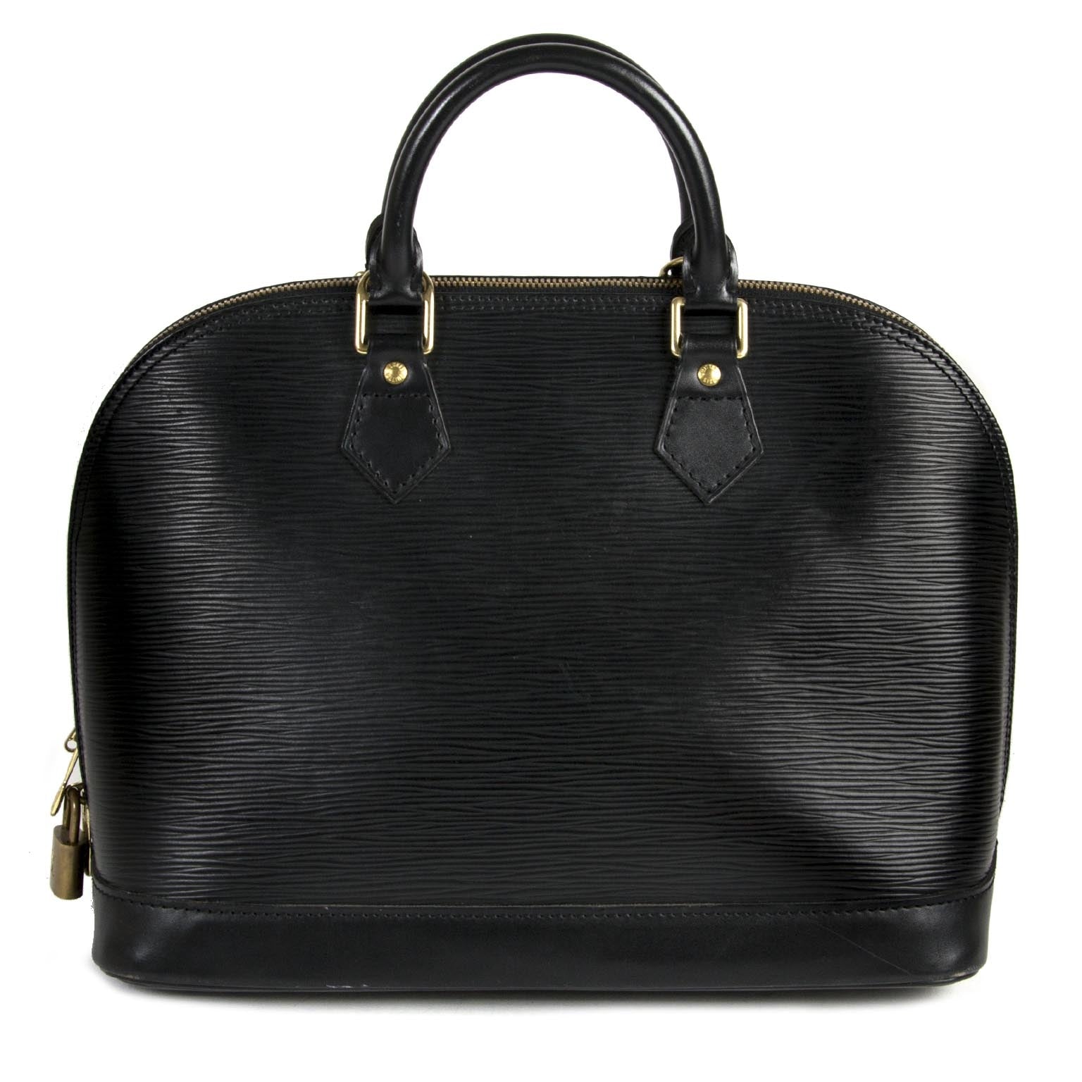 Are you looking for an authentic Louis Vuitton Black Epi Leather Alma PM?