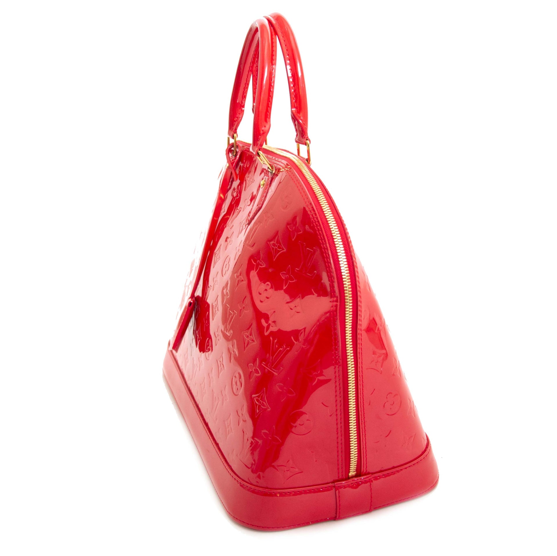 skip the waiting list Louis Vuitton Alma Vernis MM in Grenadine