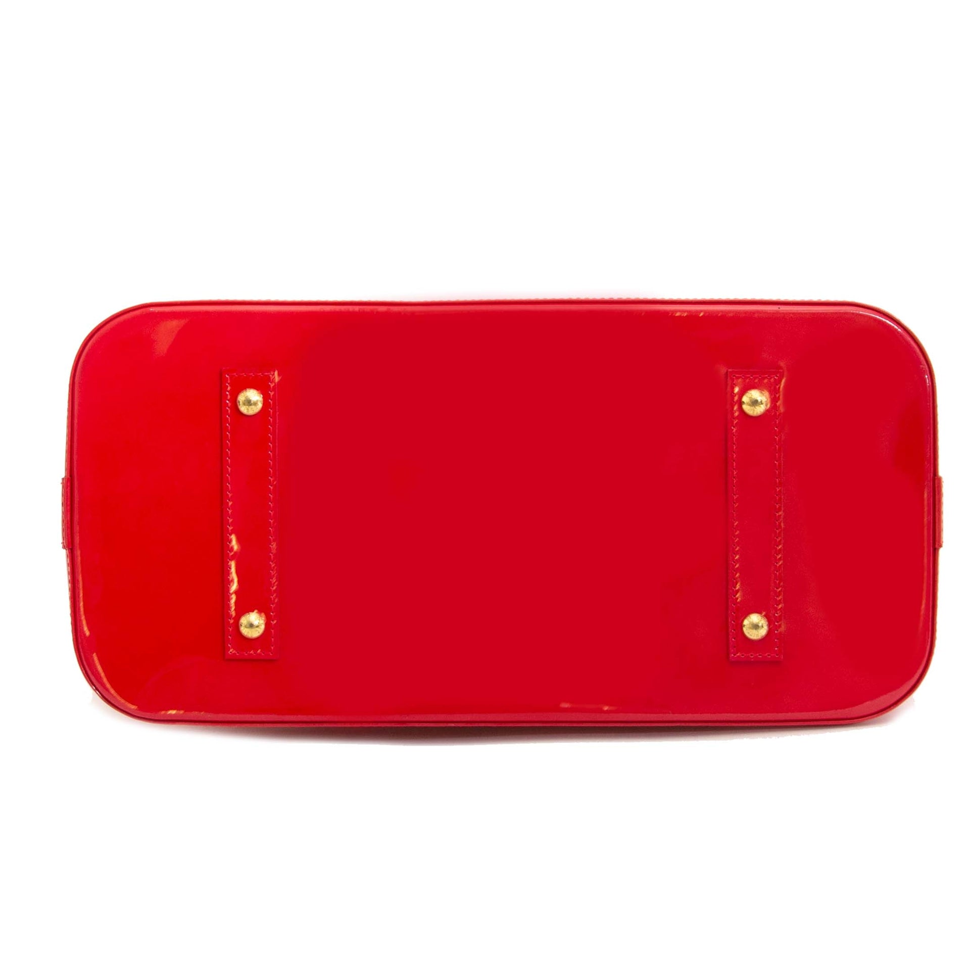 acheter en ligne seconde main Louis Vuitton Alma Vernis MM in Grenadine