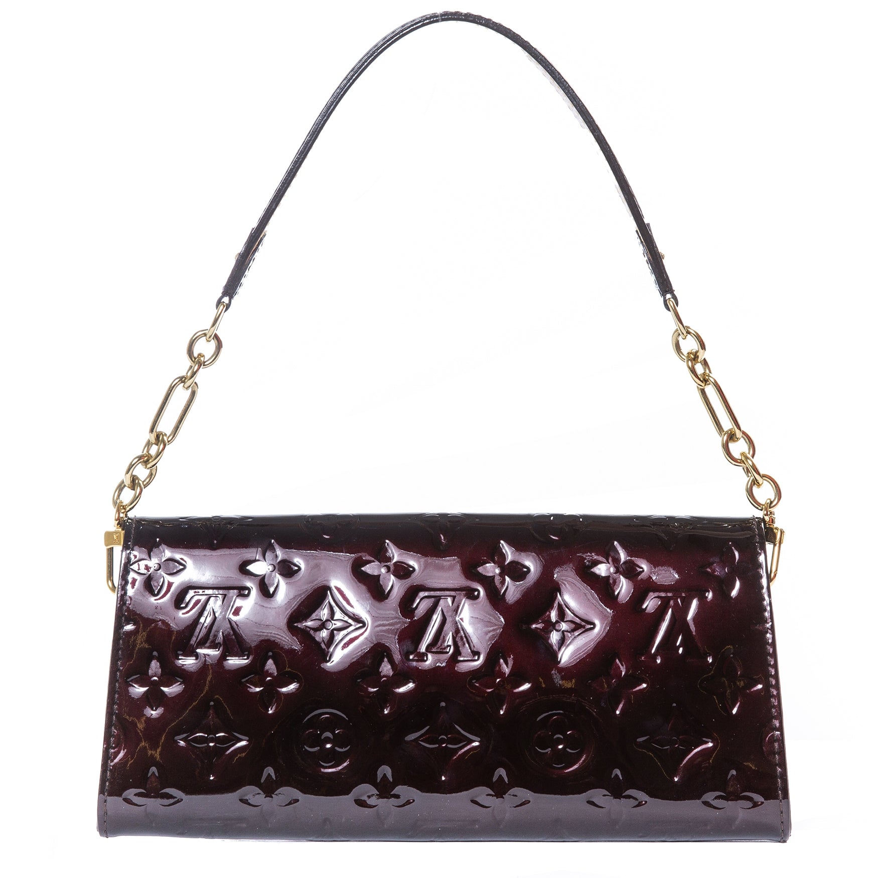 Louis Vuitton Sunset Boulevard Amarante Monogram Vernis Evening Bag