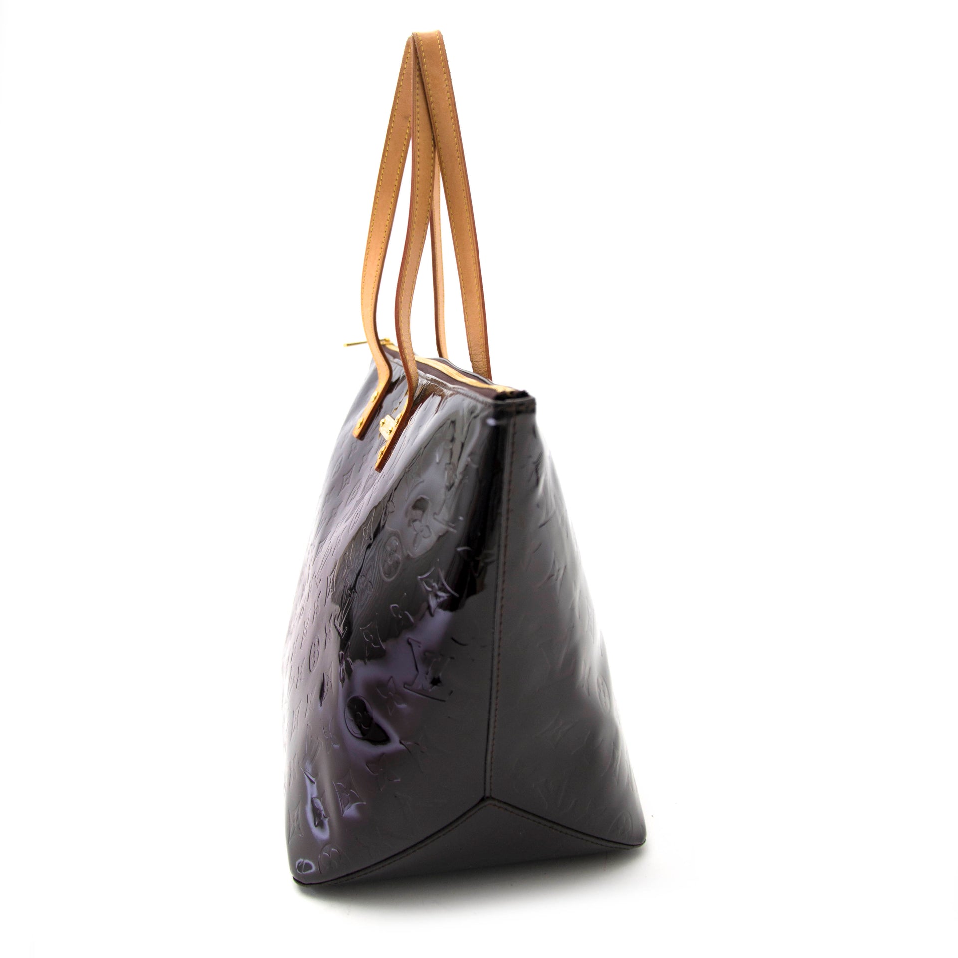 shop your luxury Louis Vuitton Amarante Monogram Vernis Bellevue GM Bag