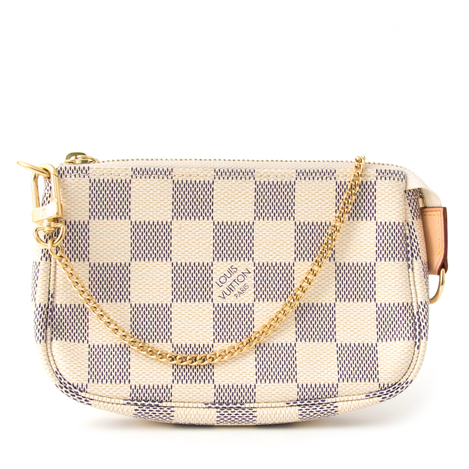 acheter en ligne seconde main Louis Vuitton Mini Pochette Damier Azur comme neuf site en ligne labellov.com